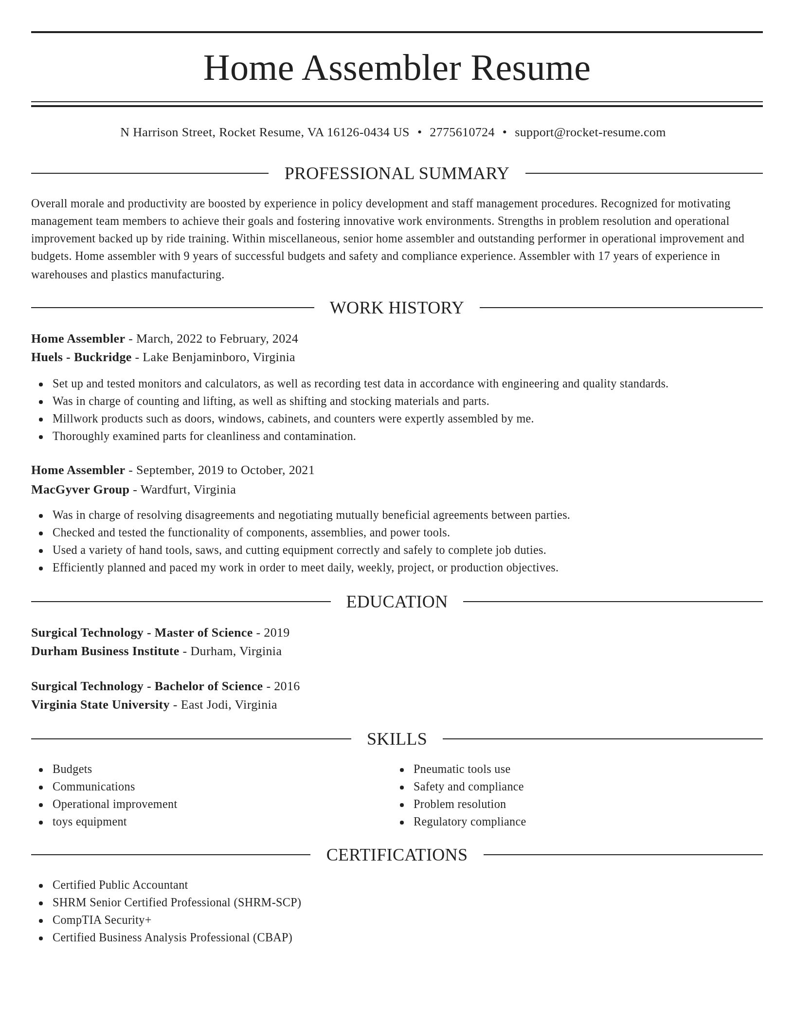 Elegant resume template