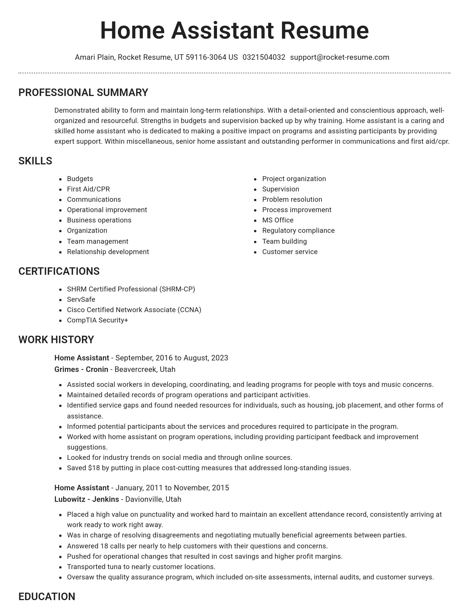Brilliant resume template