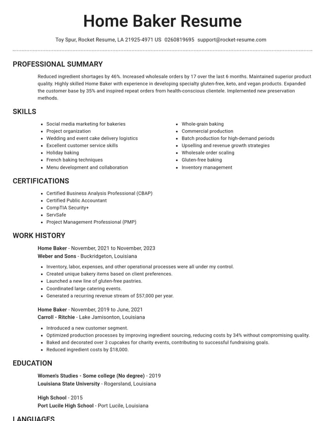 Brilliant resume template