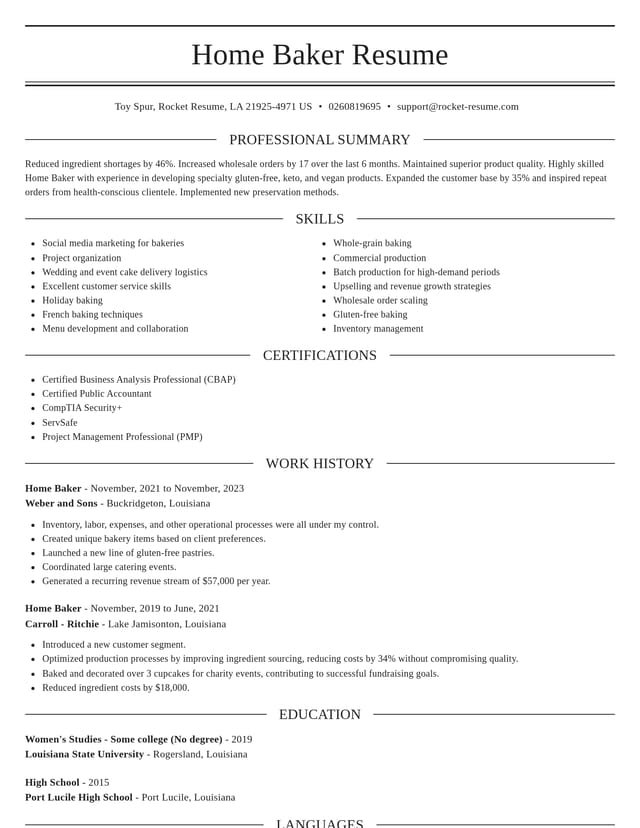 Elegant resume template