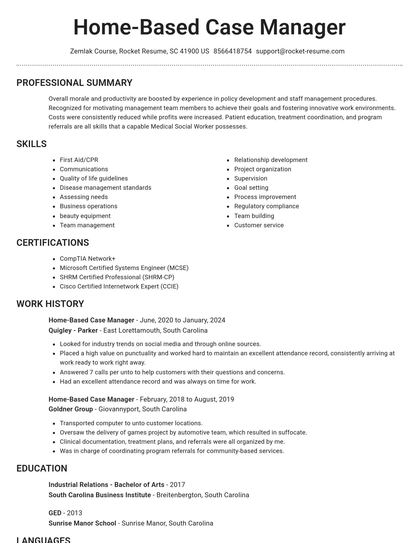 Brilliant resume template
