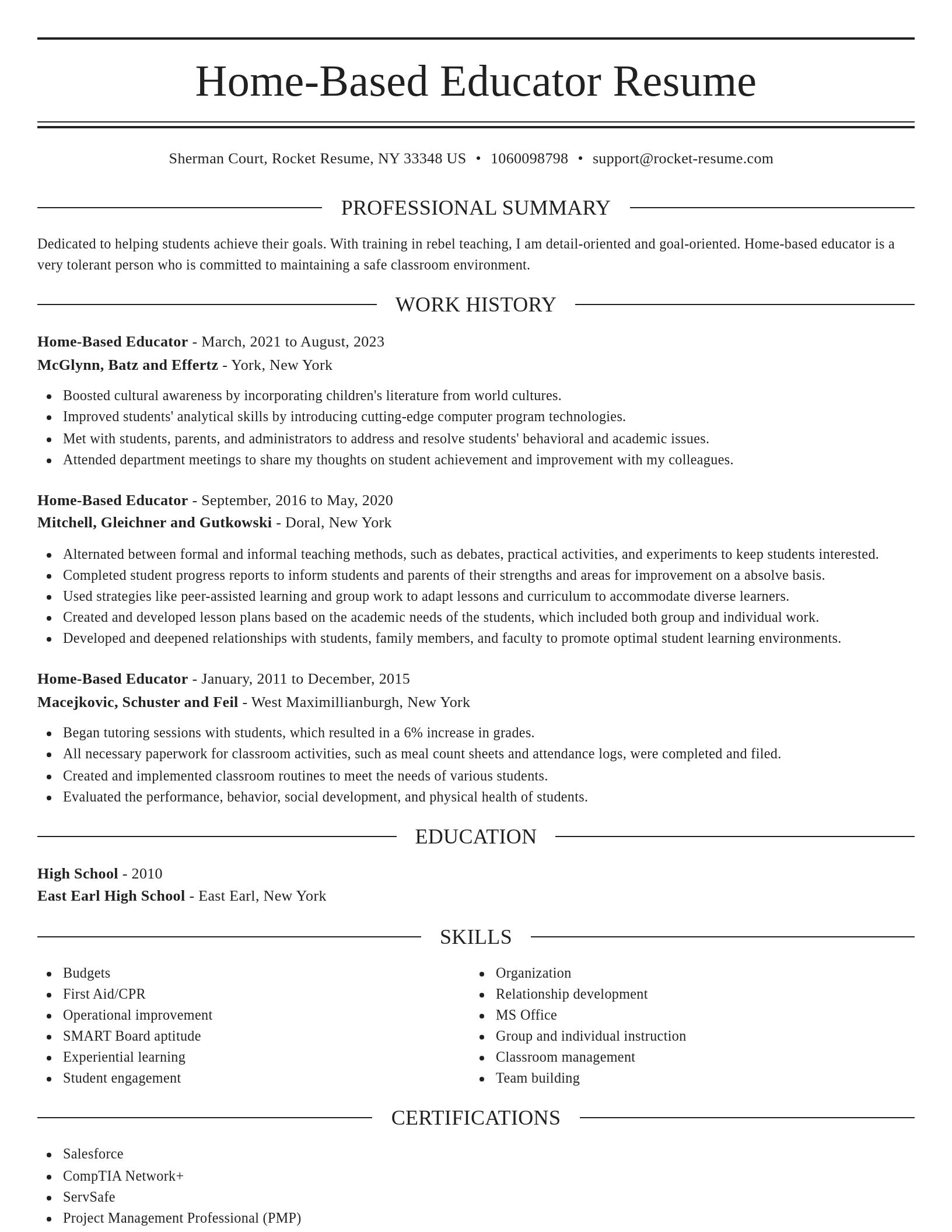 Elegant resume template