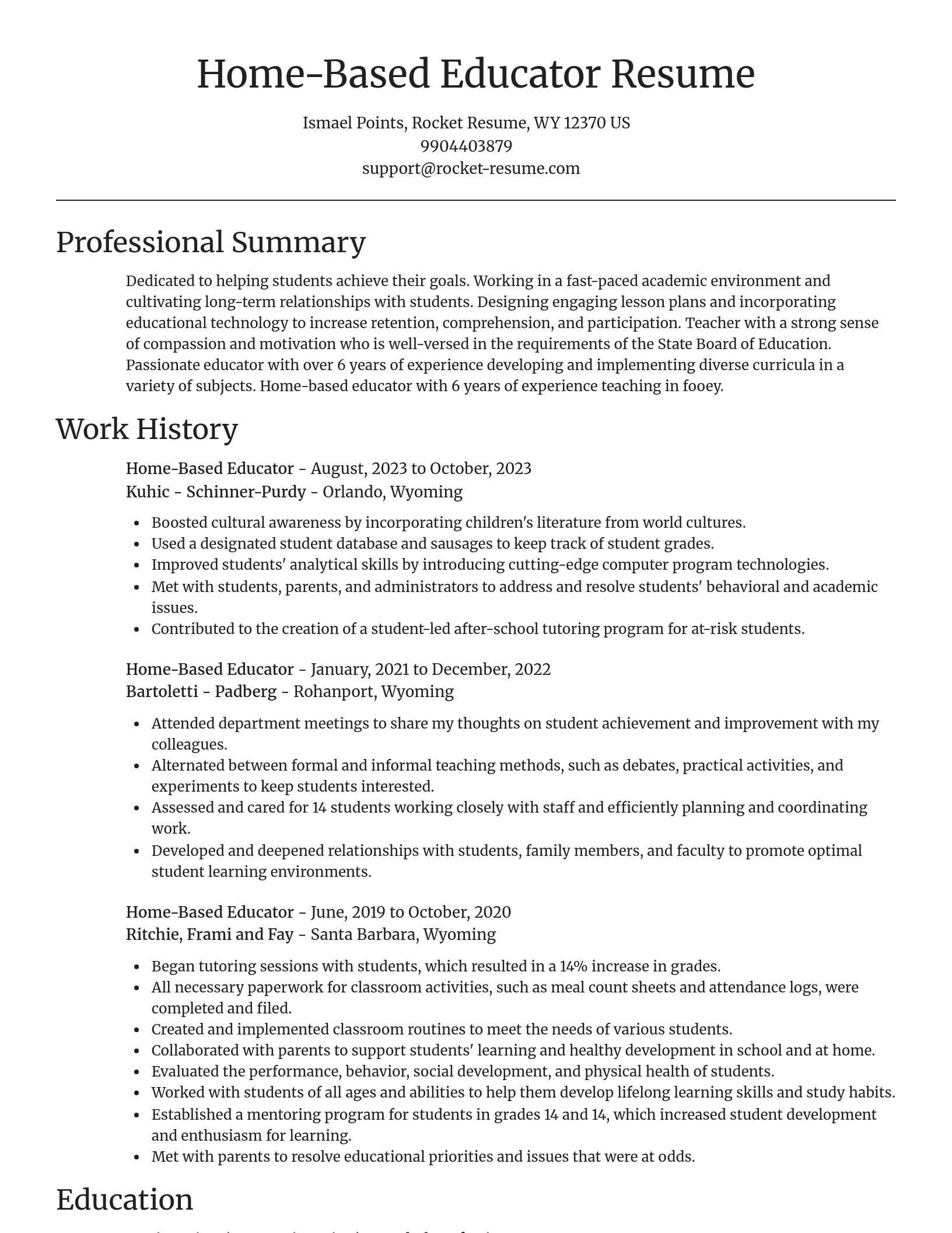 Focal Point resume template
