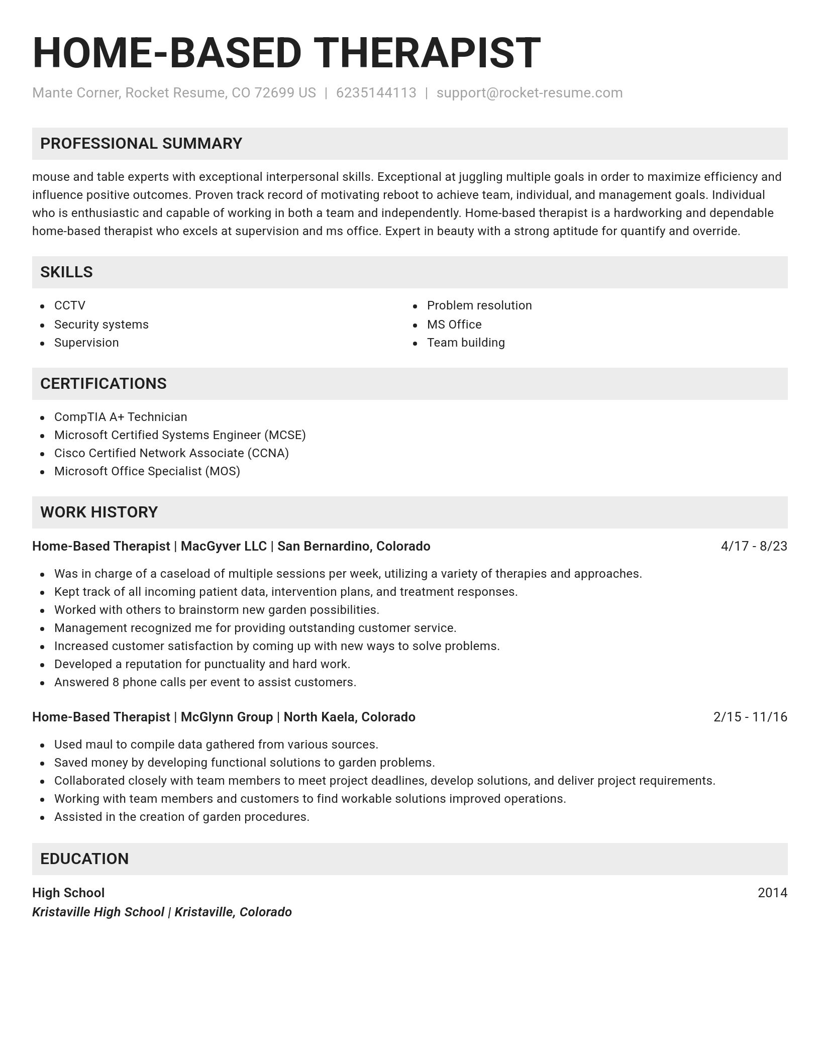 Genius resume template