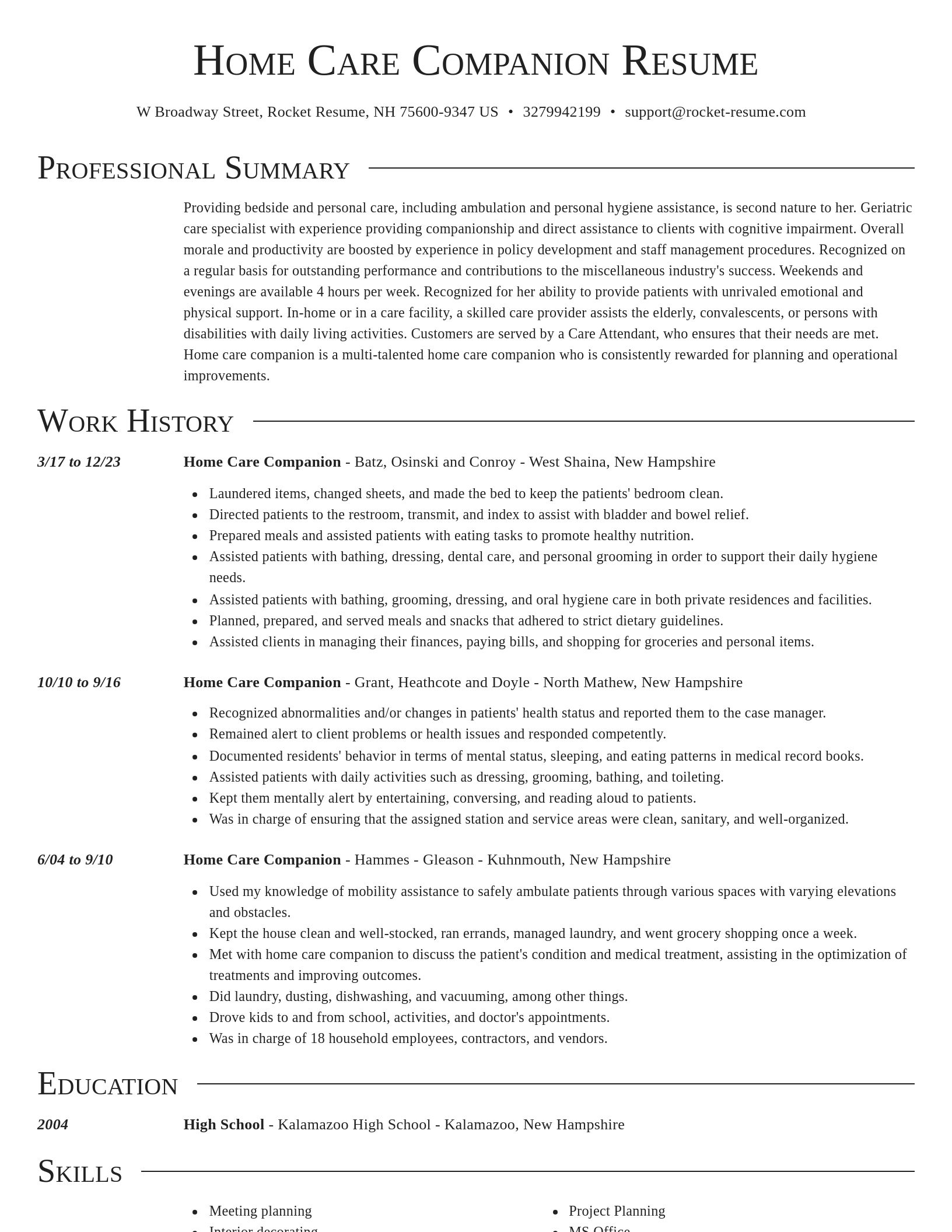 Director resume template