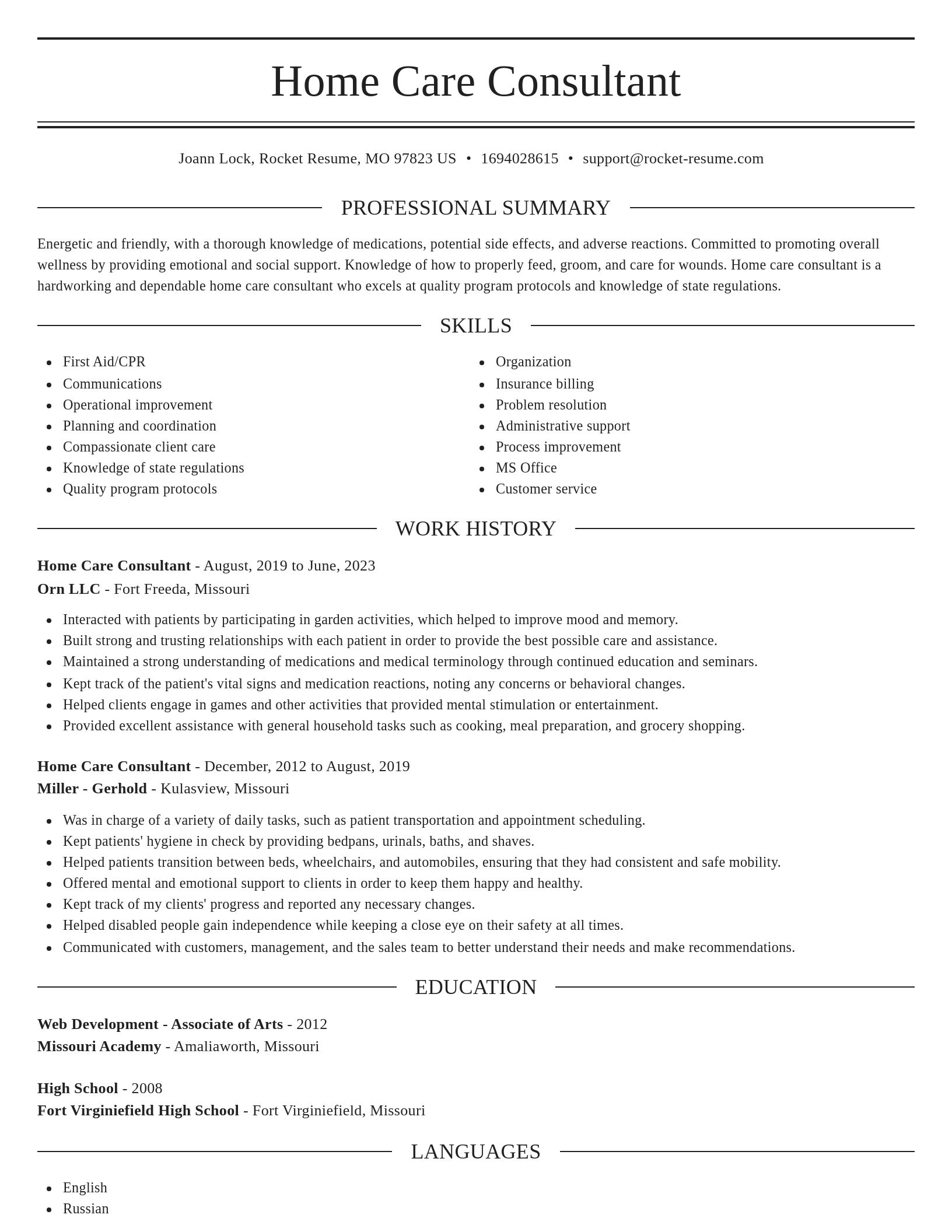 Elegant resume template