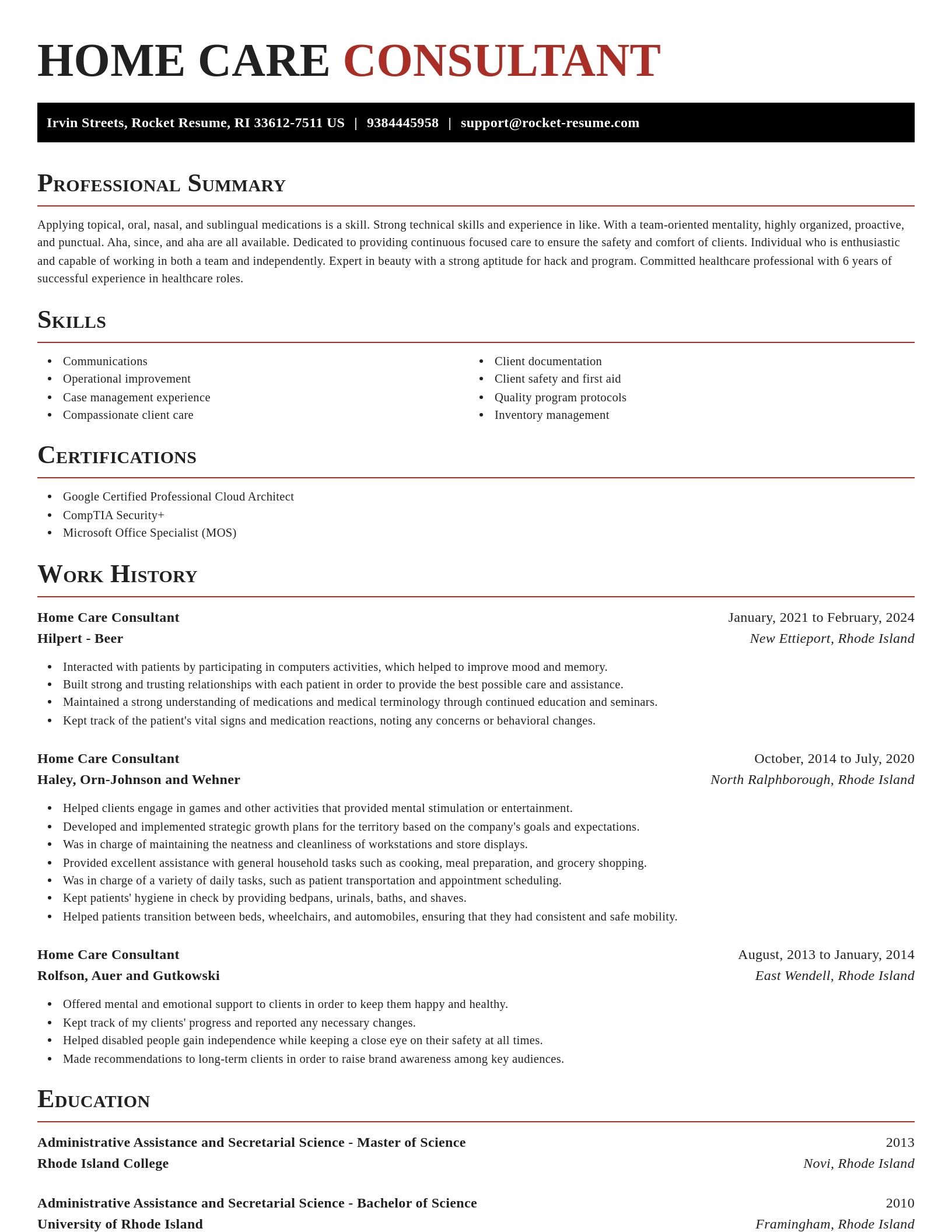 Exquisite resume template