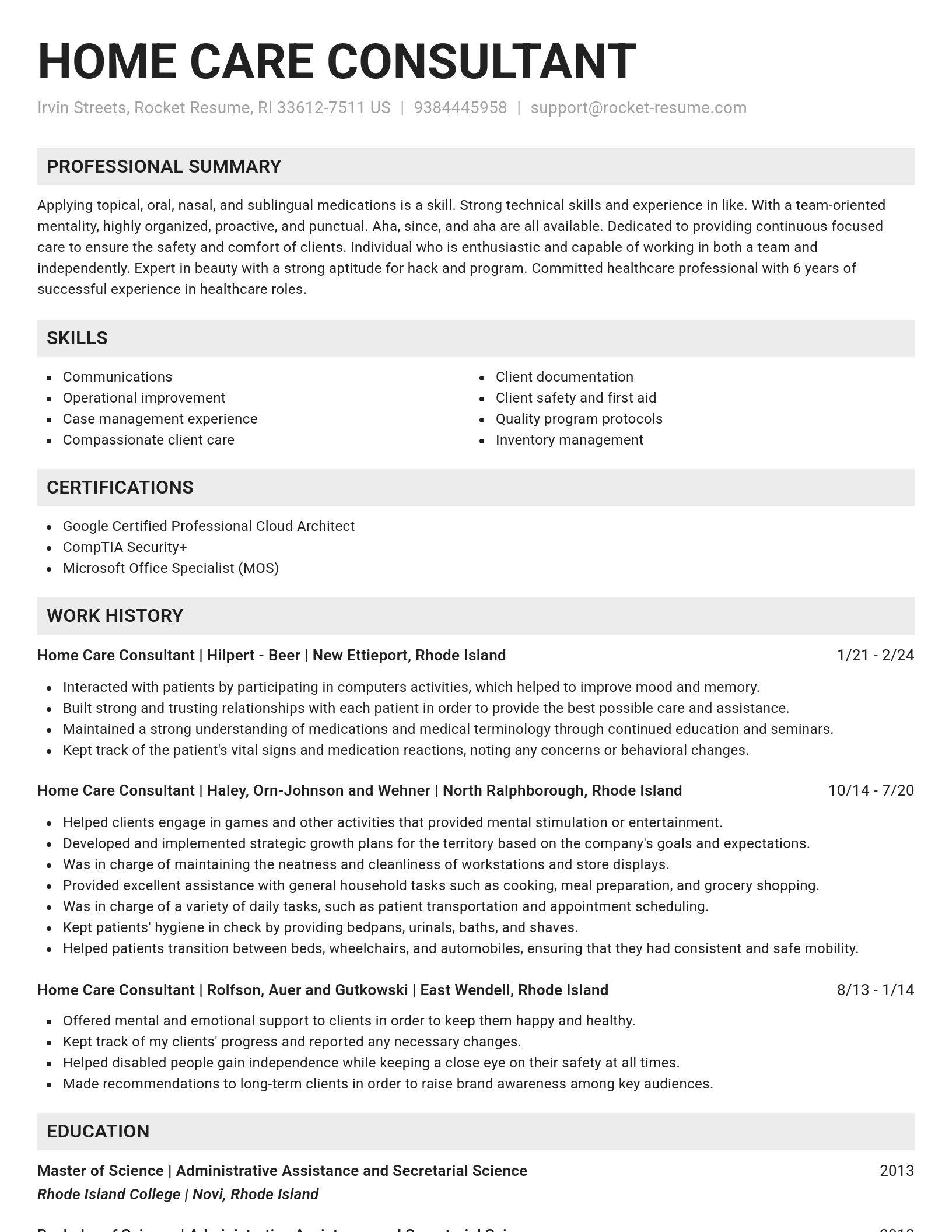 Genius resume template