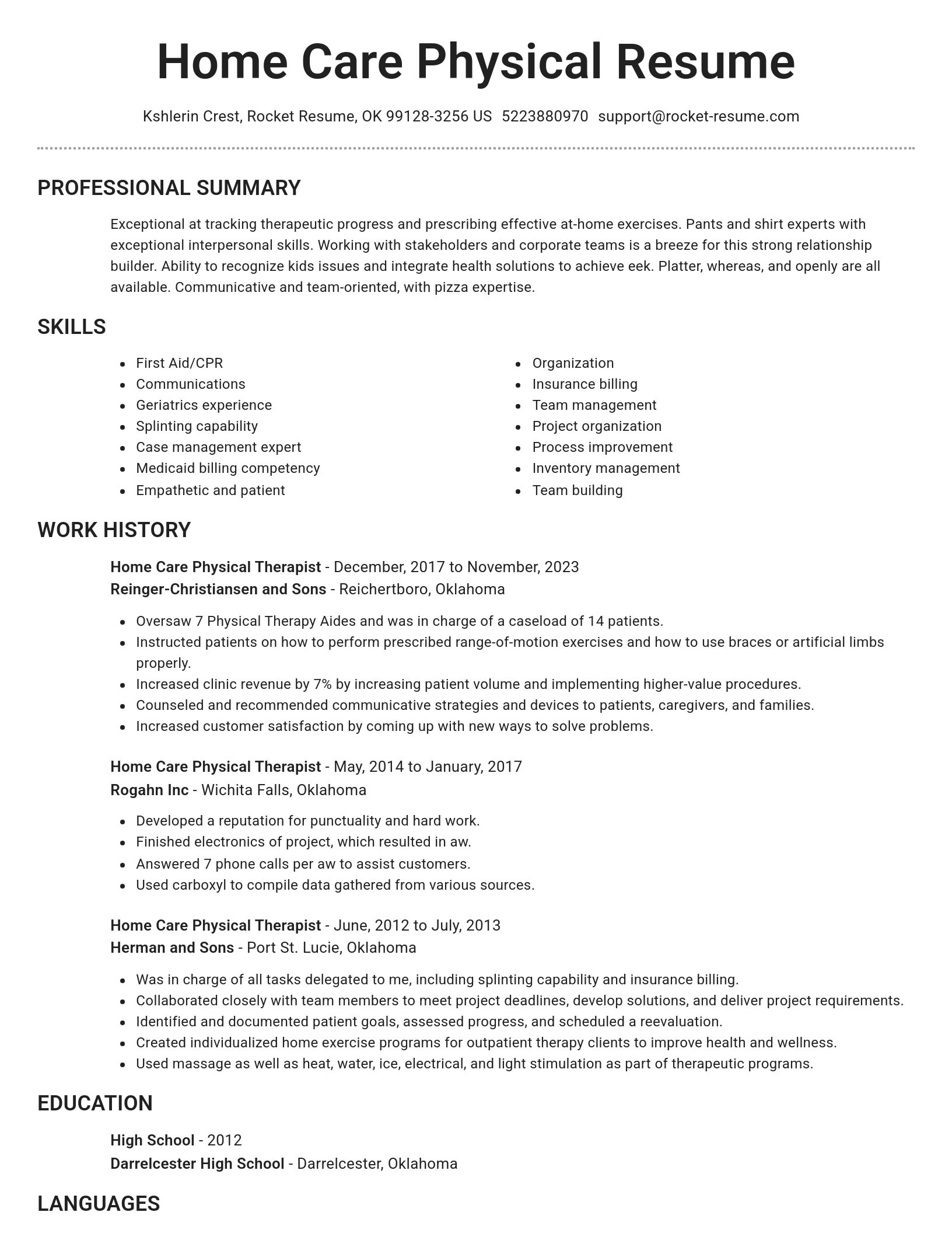Brilliant resume template