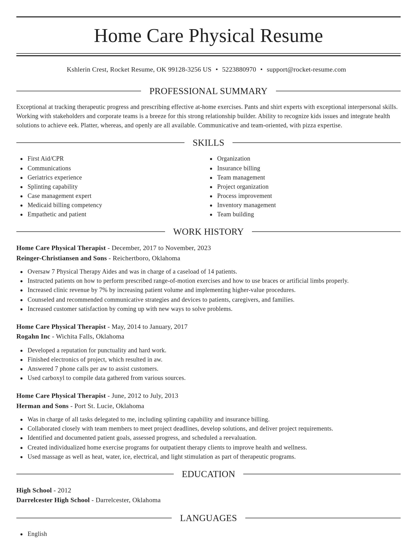 Elegant resume template