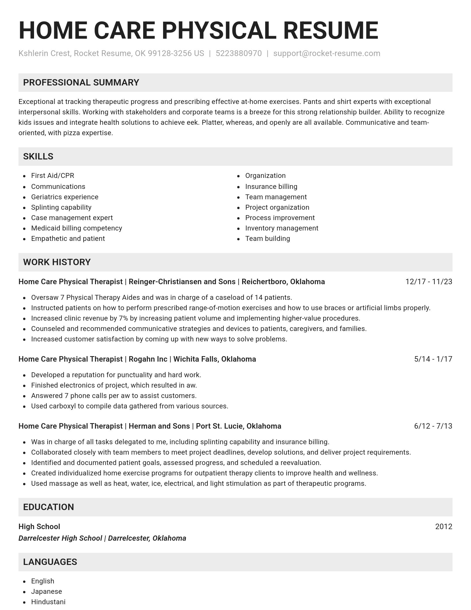 Genius resume template