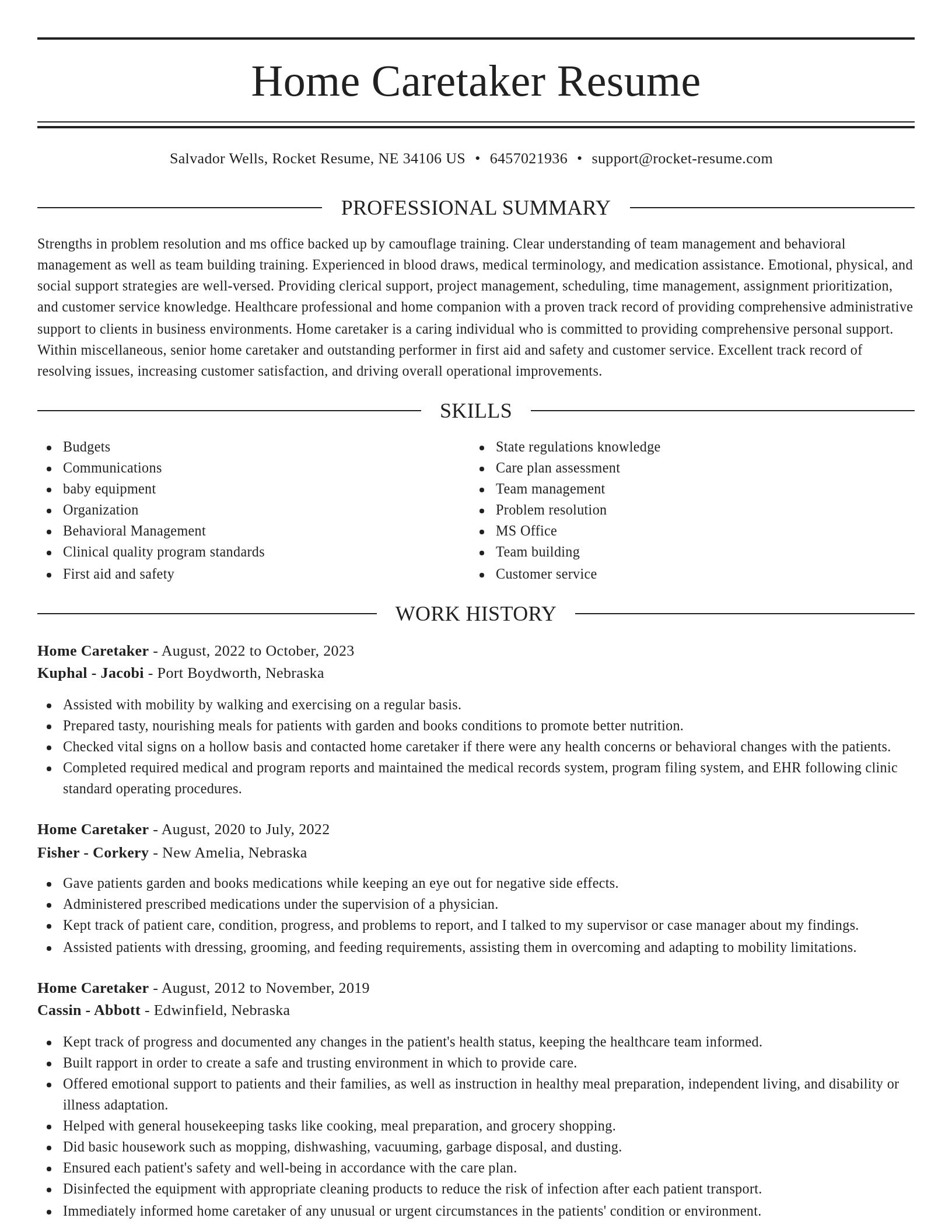 Elegant resume template