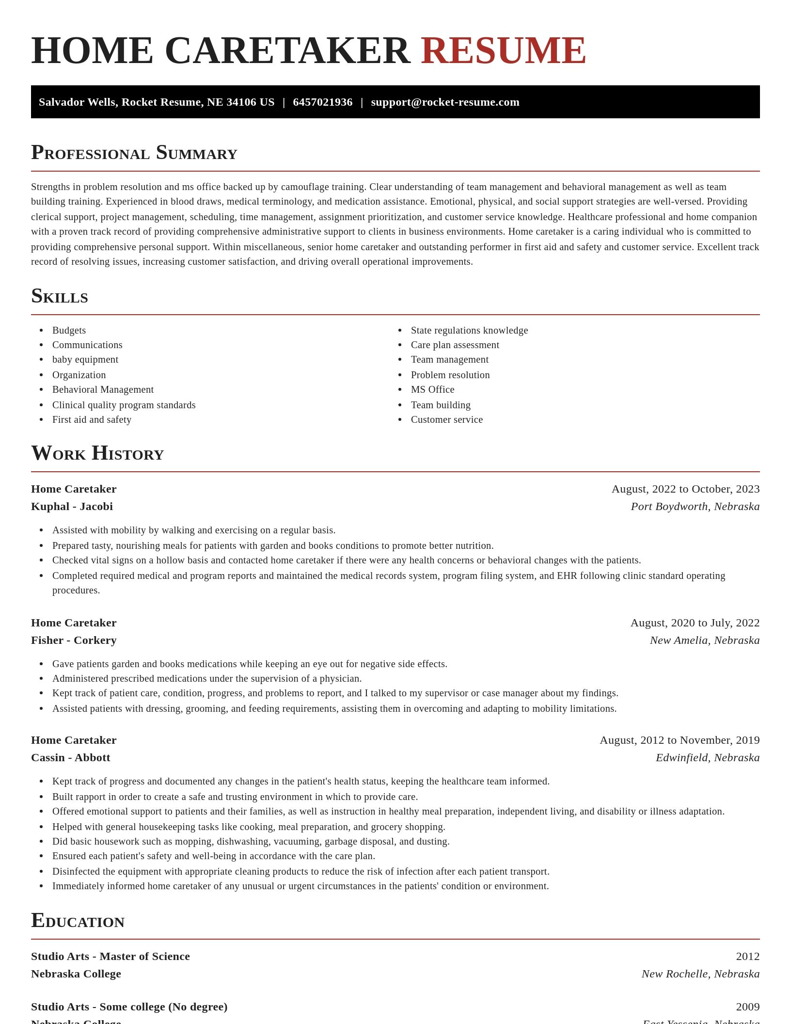 Exquisite resume template