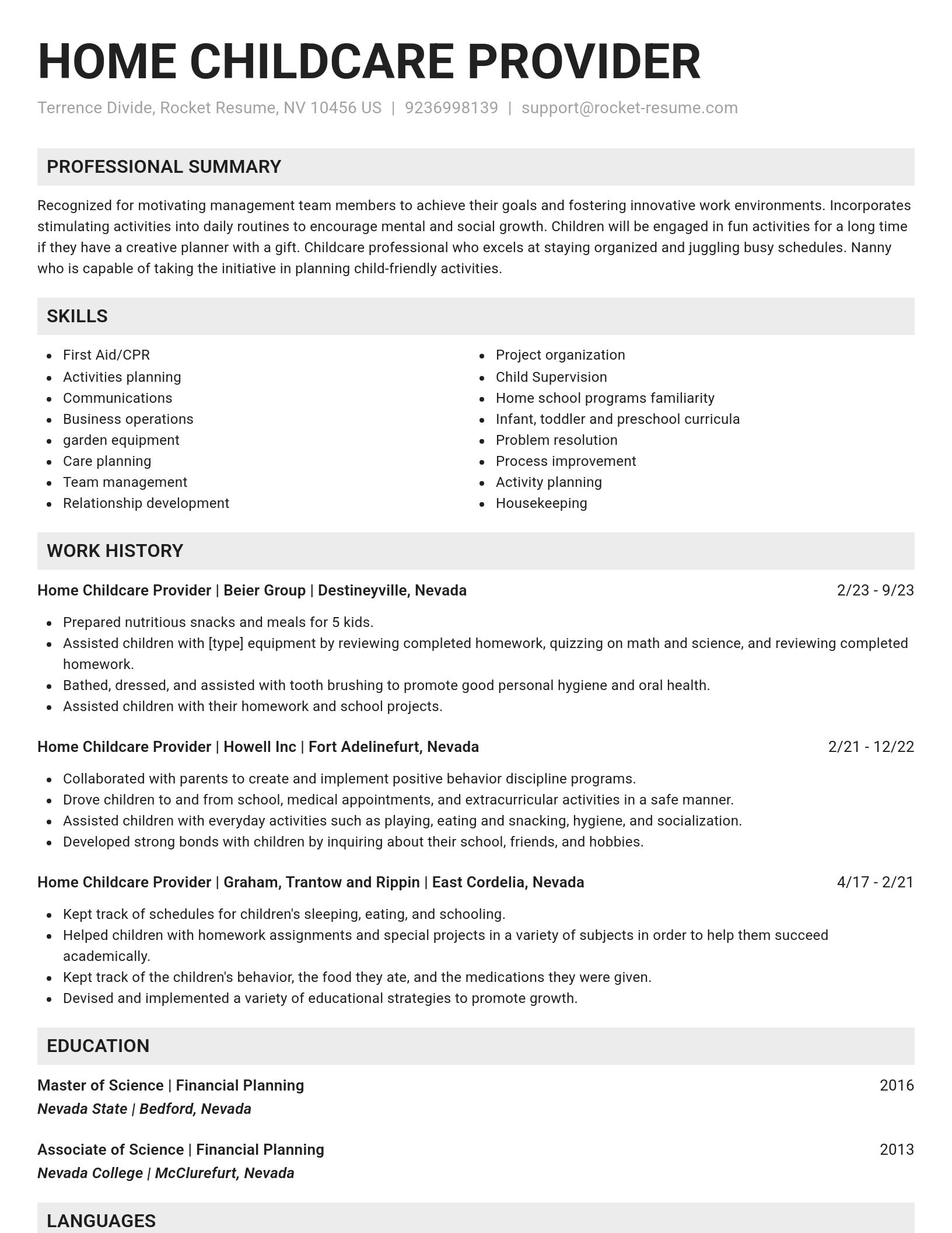 Genius resume template