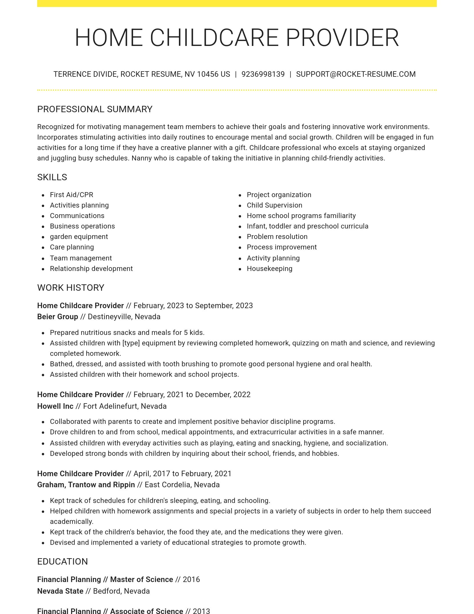 Grand resume template