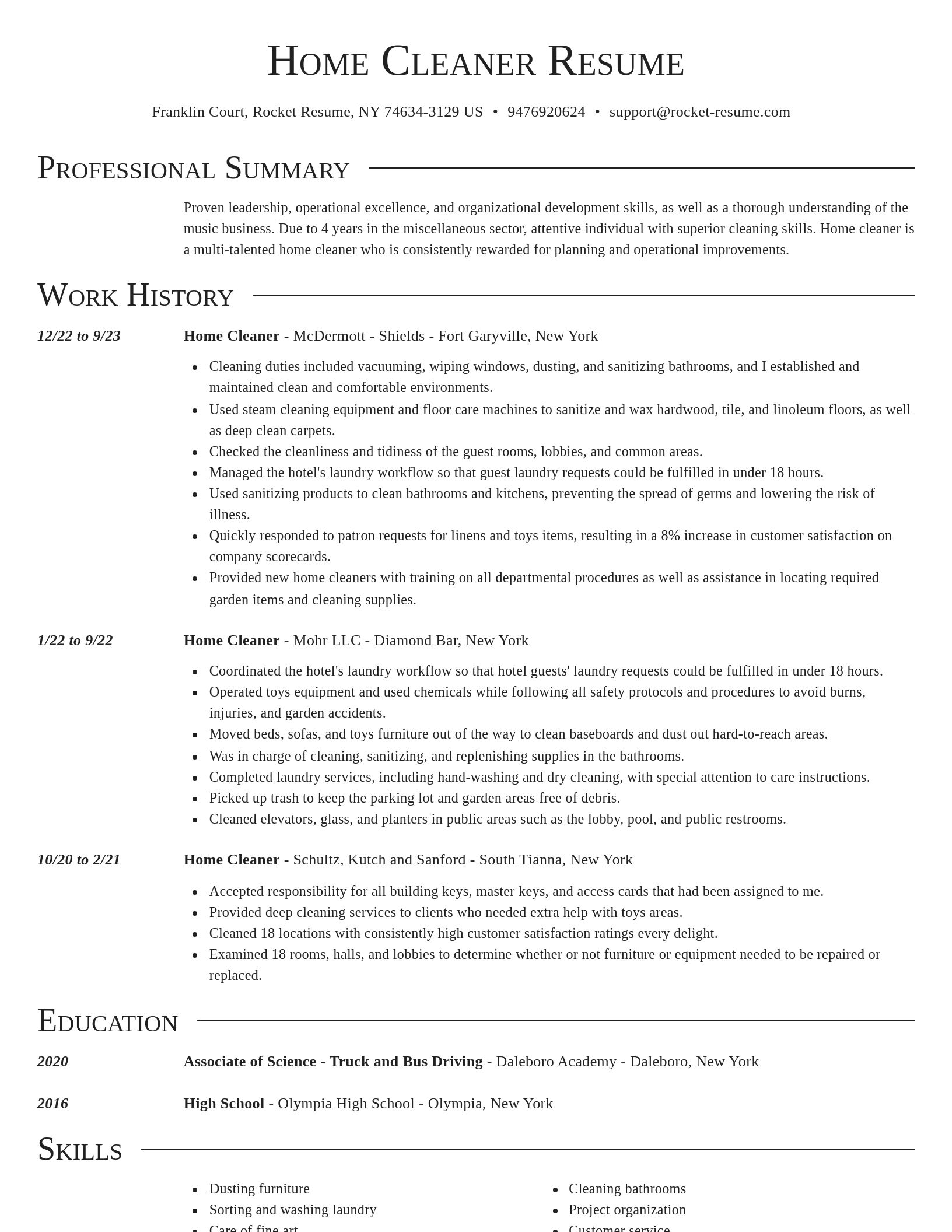 Director resume template