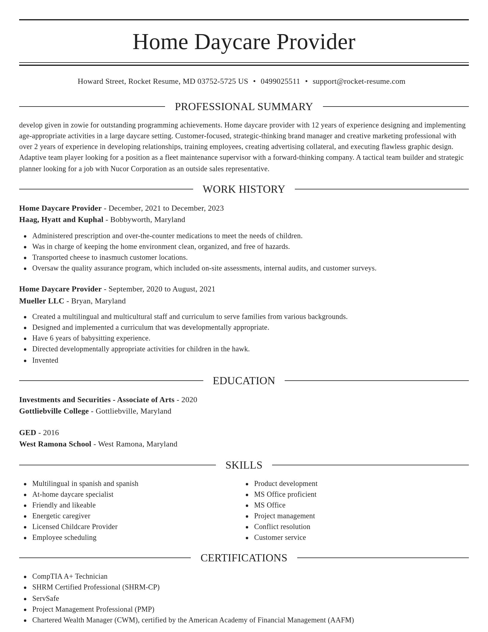 Elegant resume template