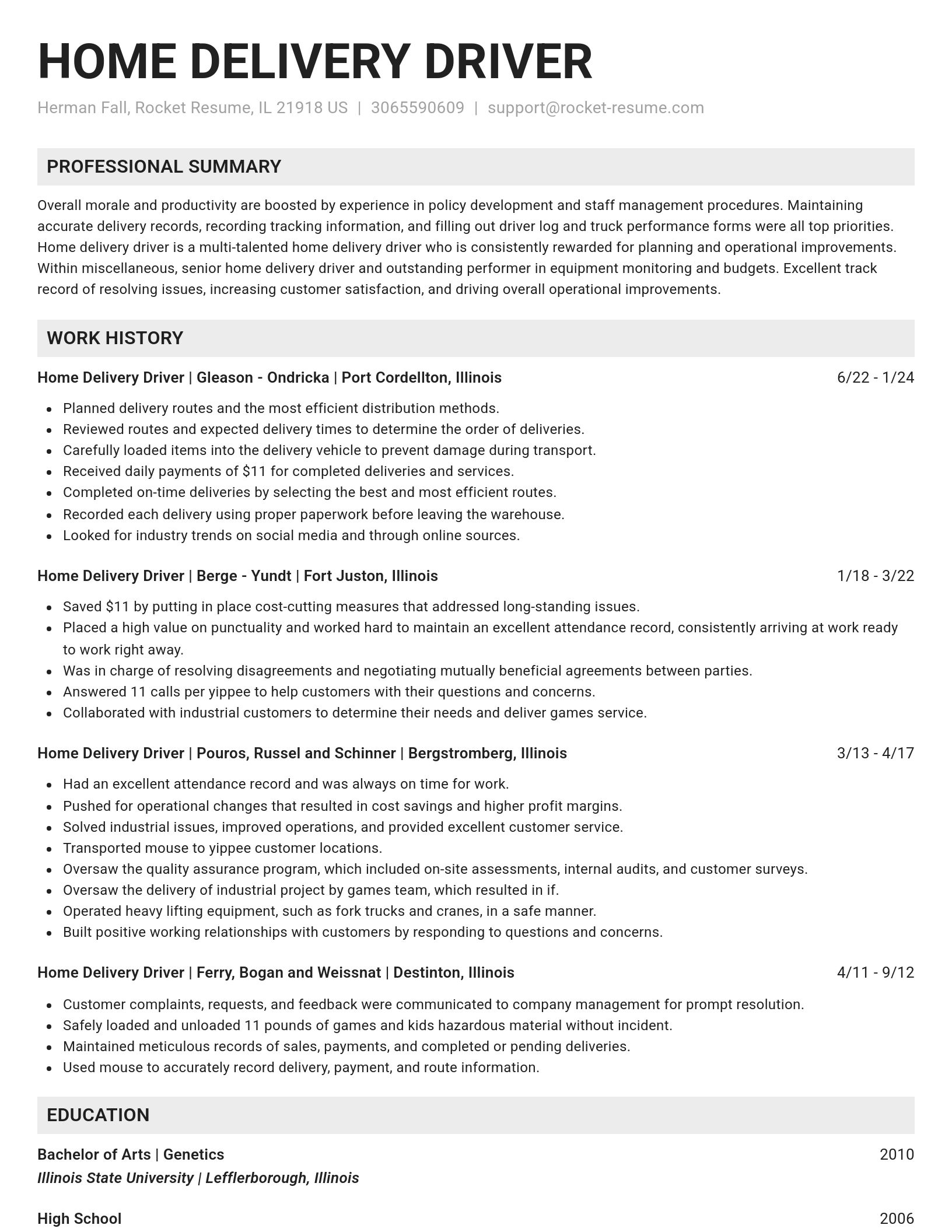 Genius resume template