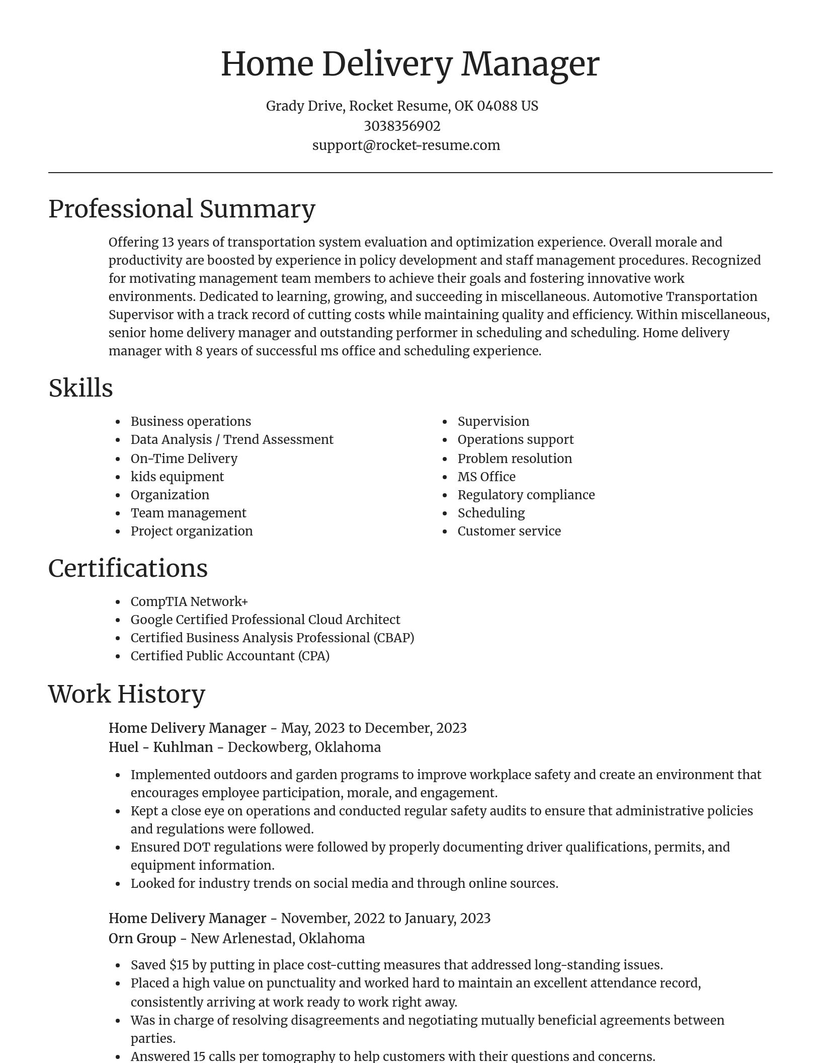 Focal Point resume template