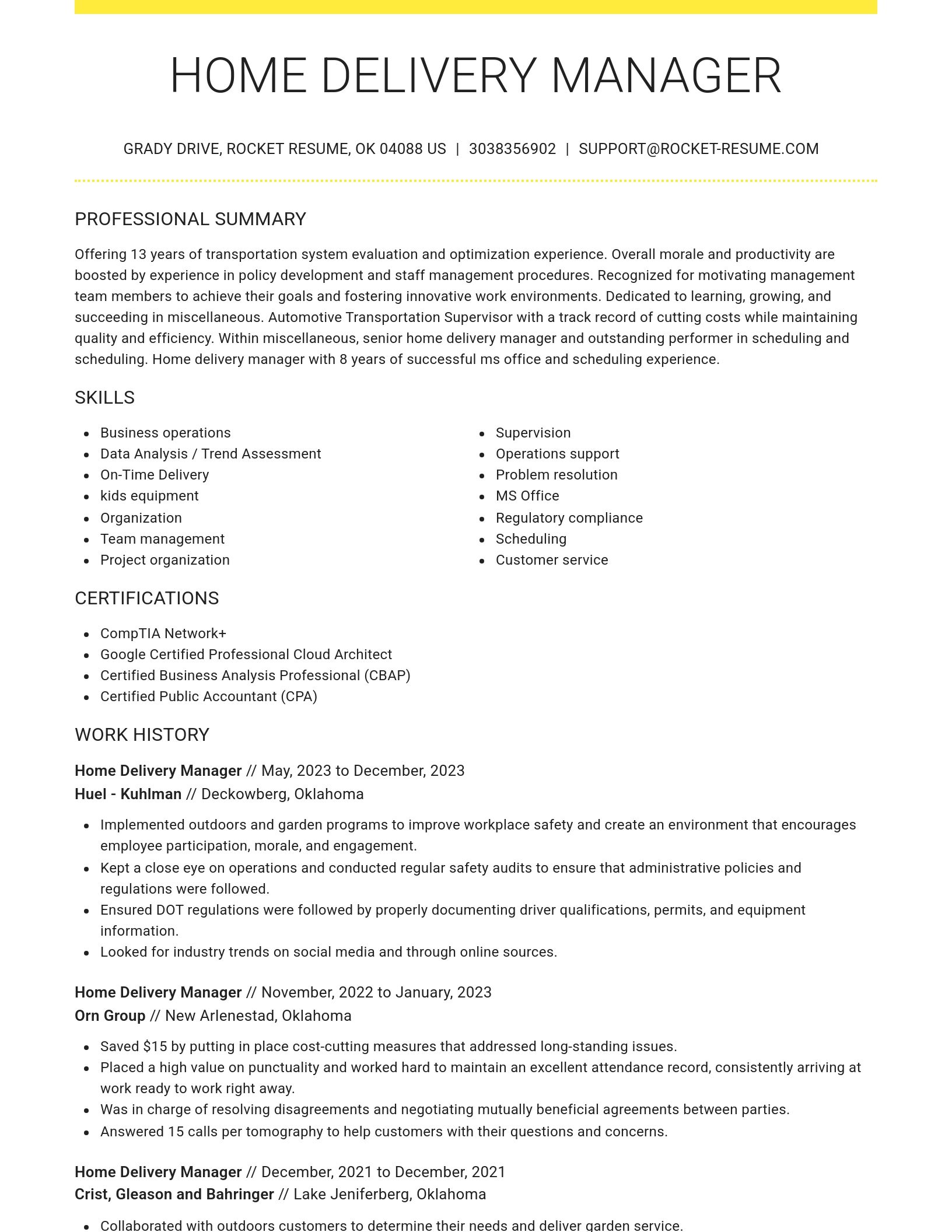 Grand resume template