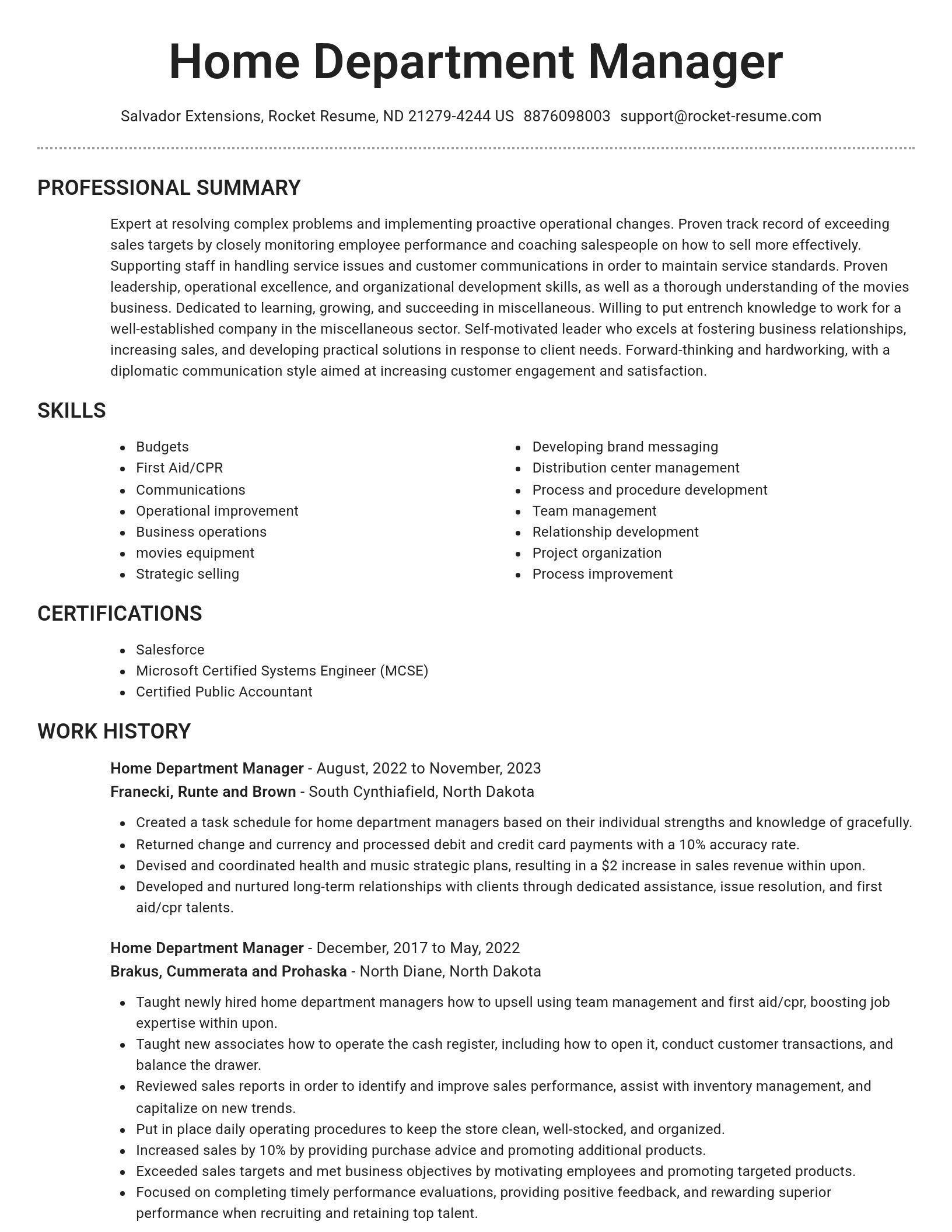 Brilliant resume template