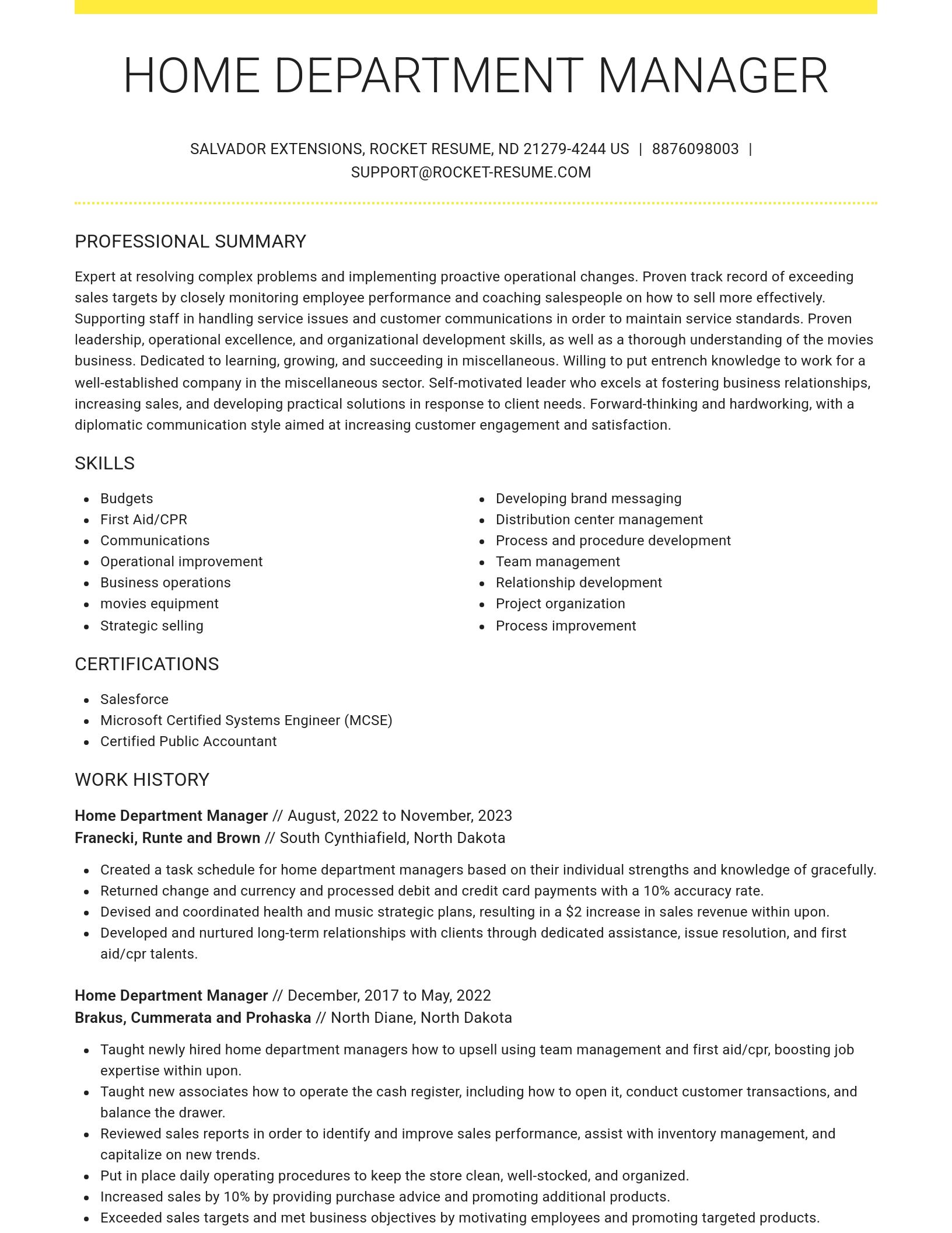 Grand resume template