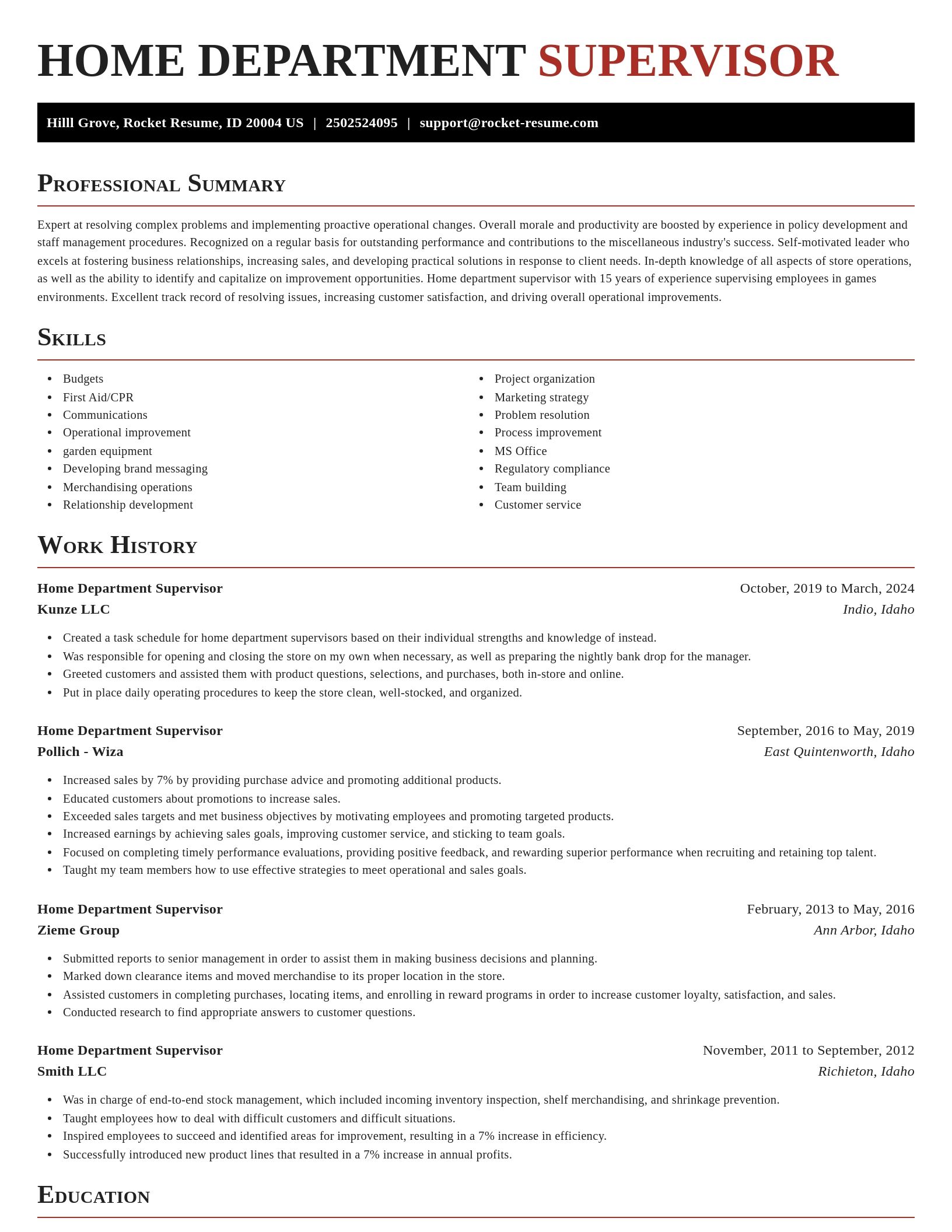 Exquisite resume template