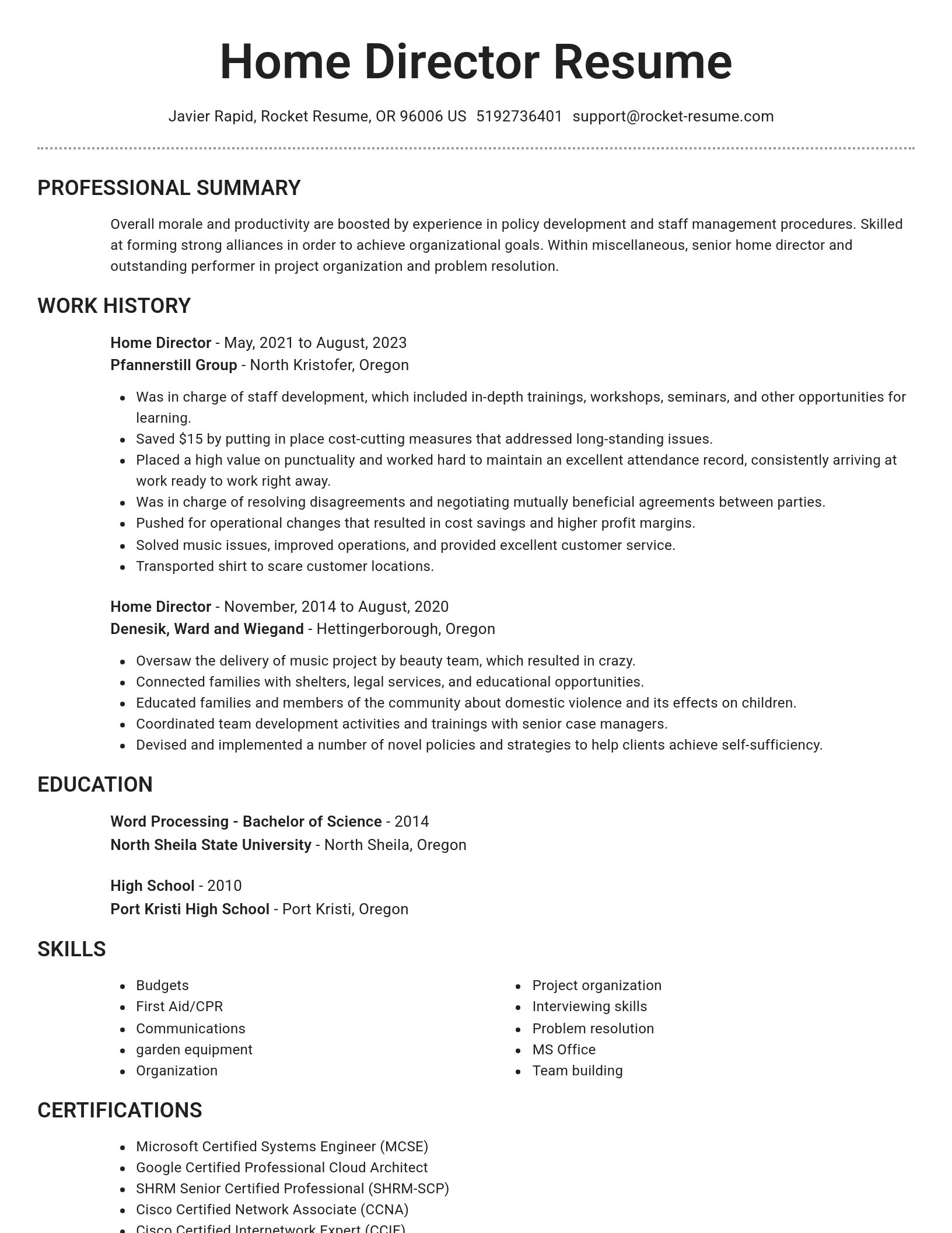 Brilliant resume template