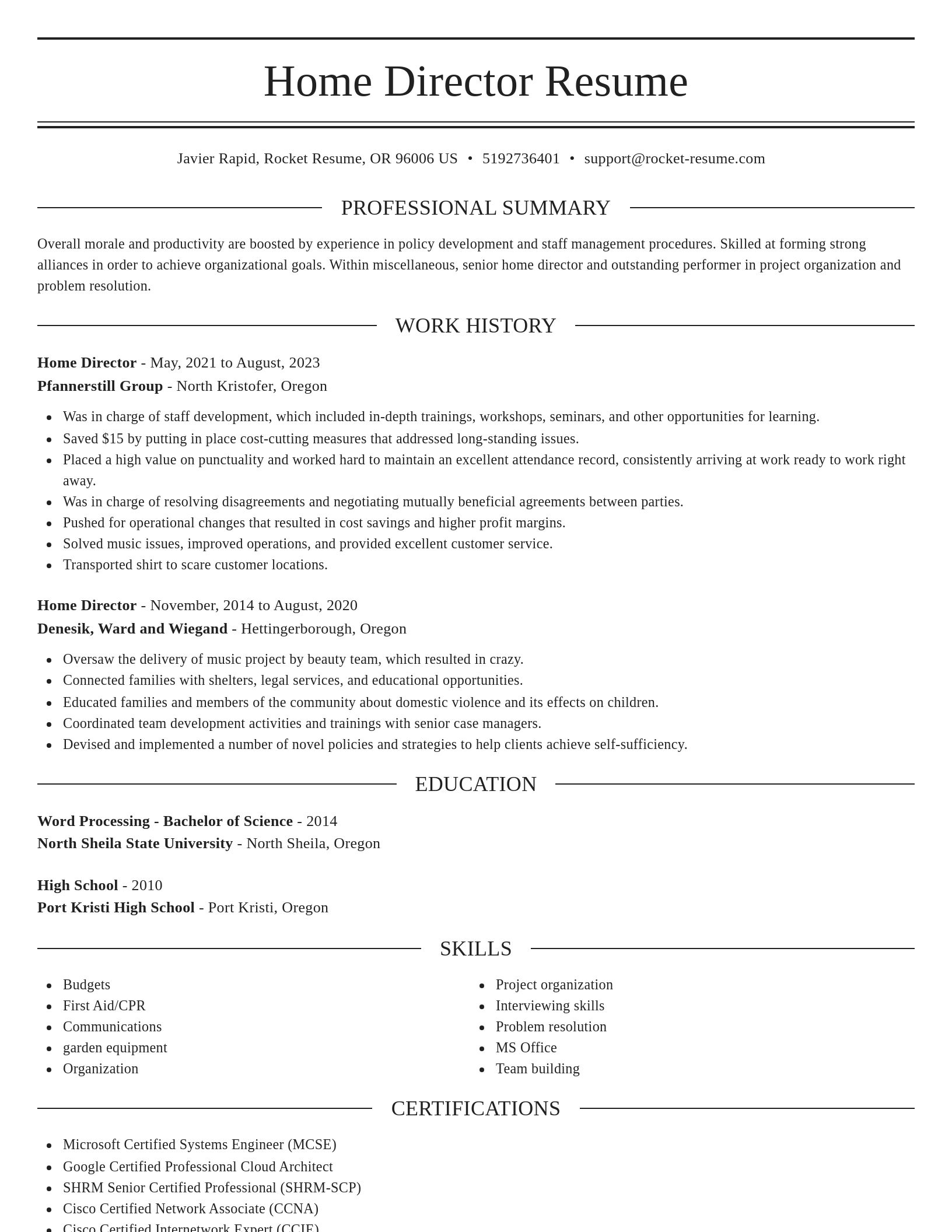 Elegant resume template