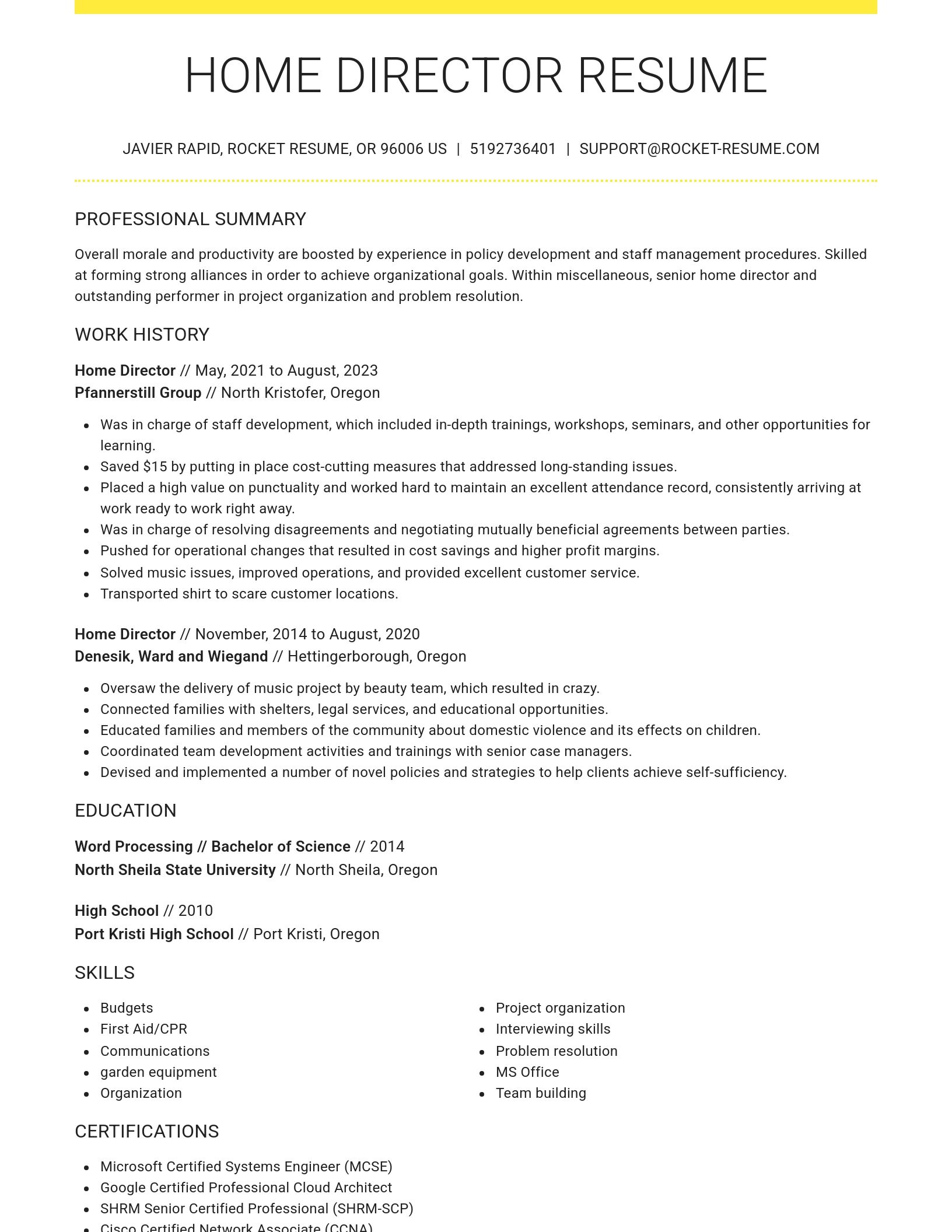 Grand resume template