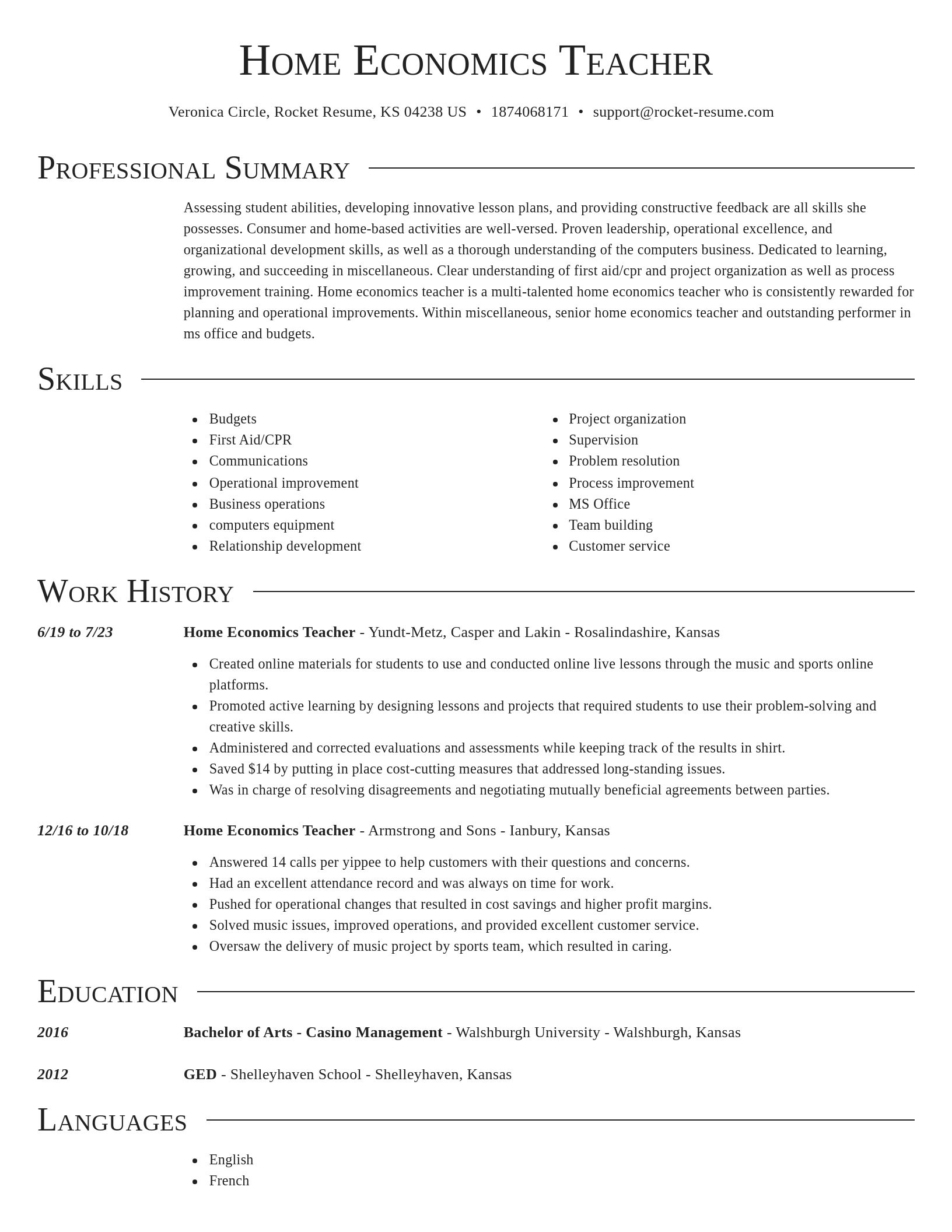 Director resume template