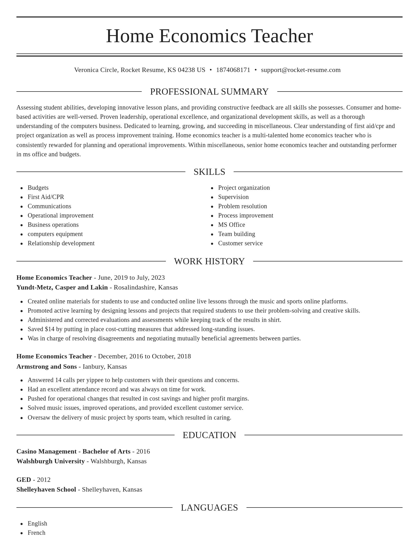 Elegant resume template