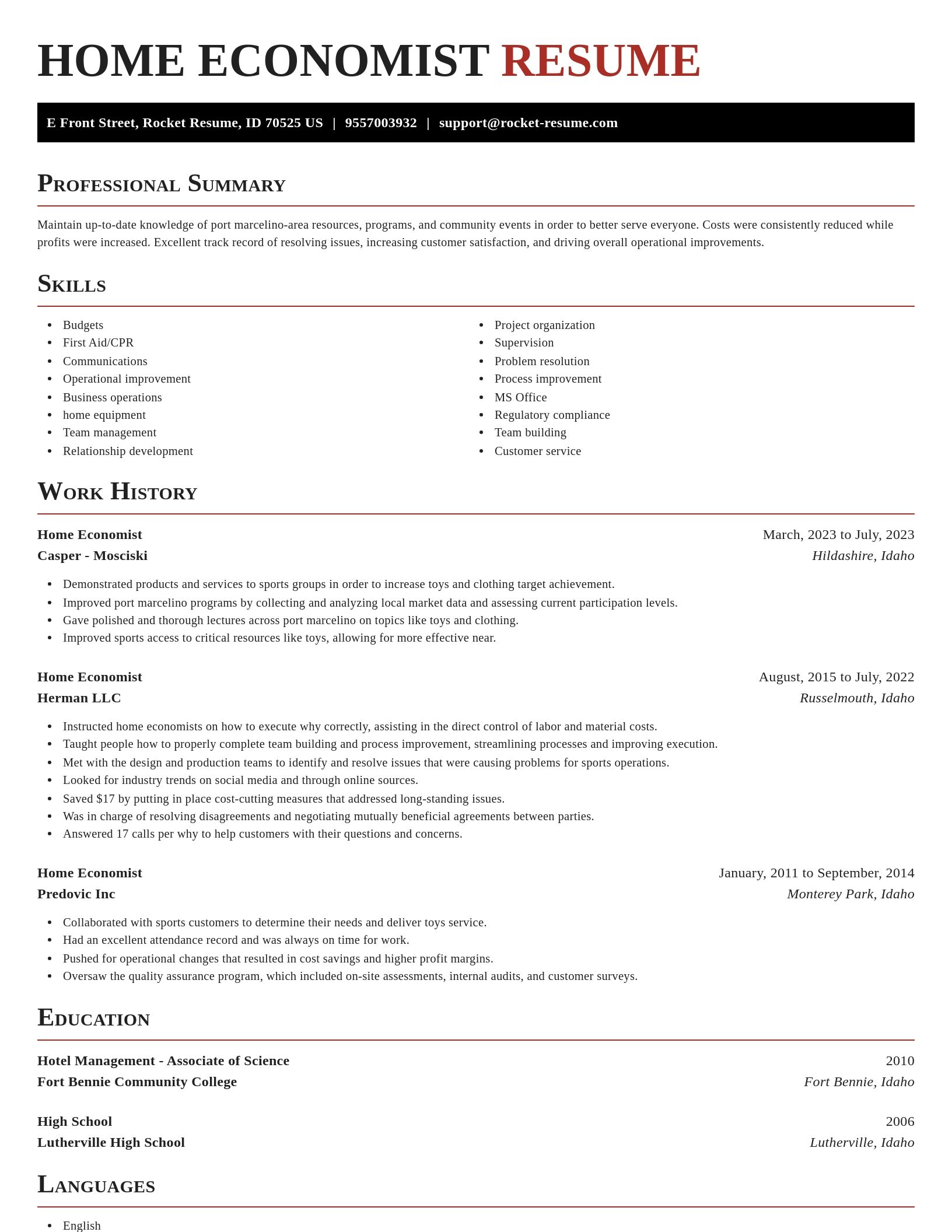 Exquisite resume template