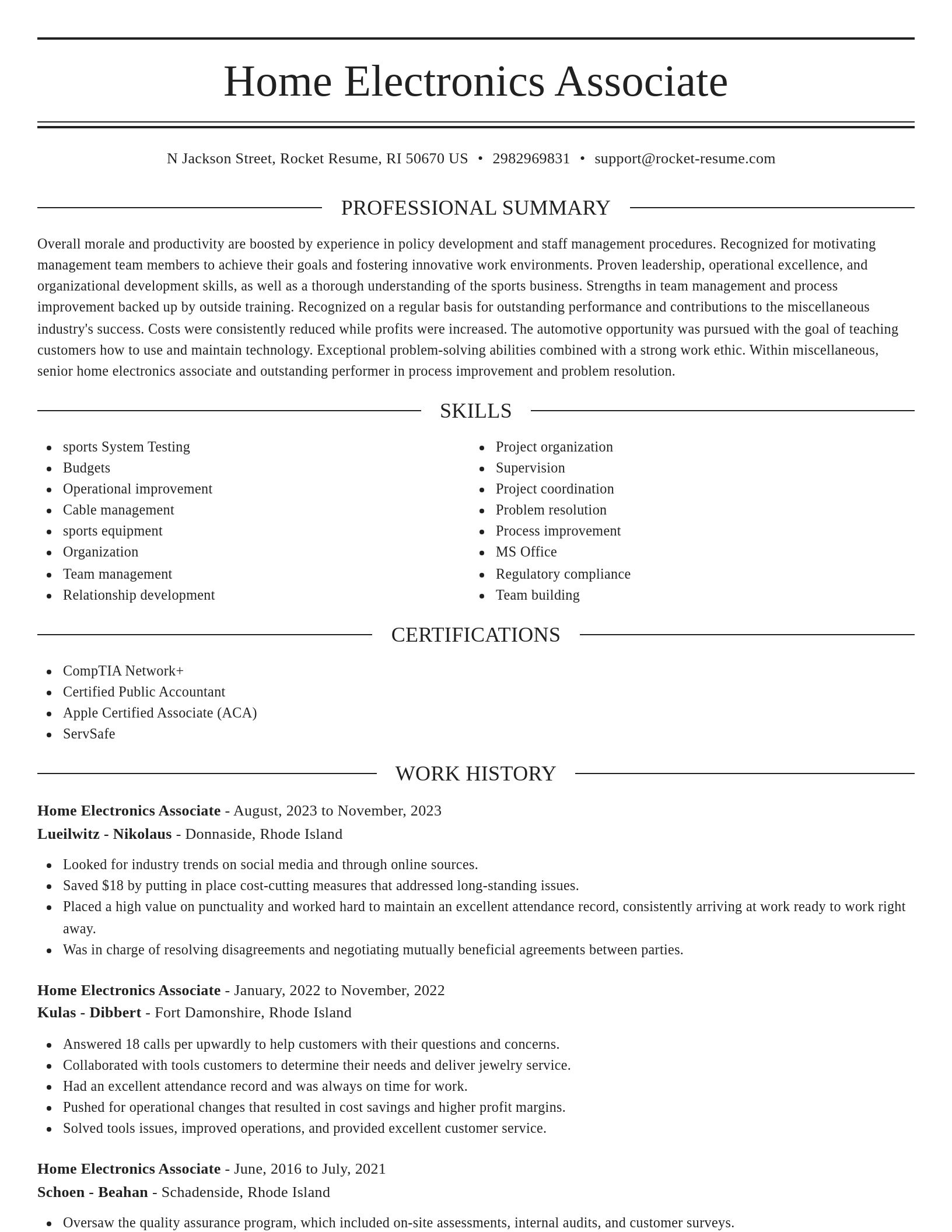 Elegant resume template
