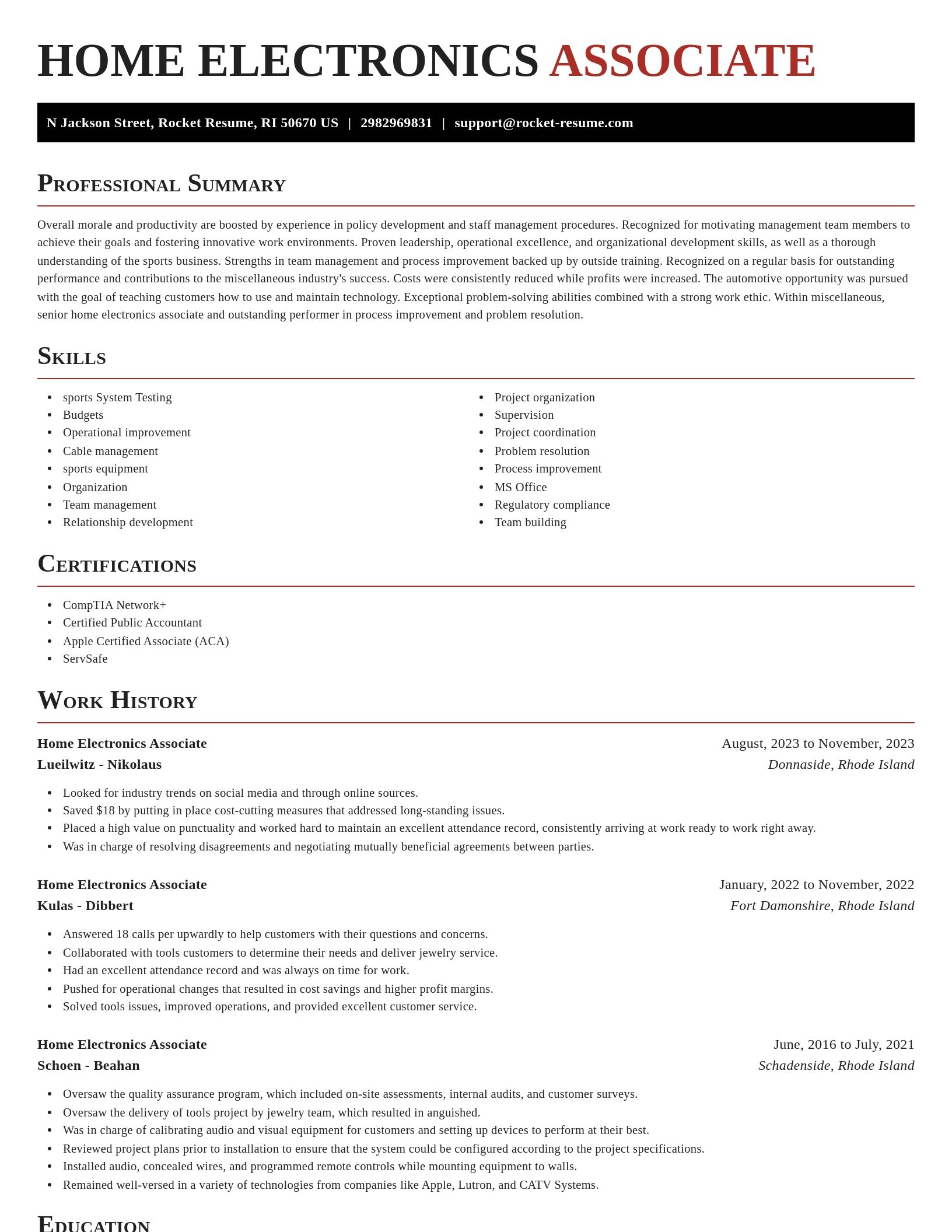 Exquisite resume template