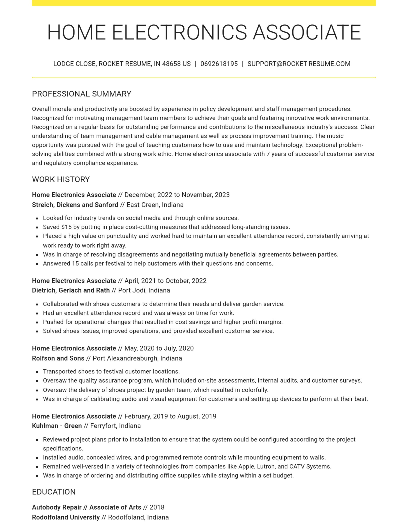 Grand resume template