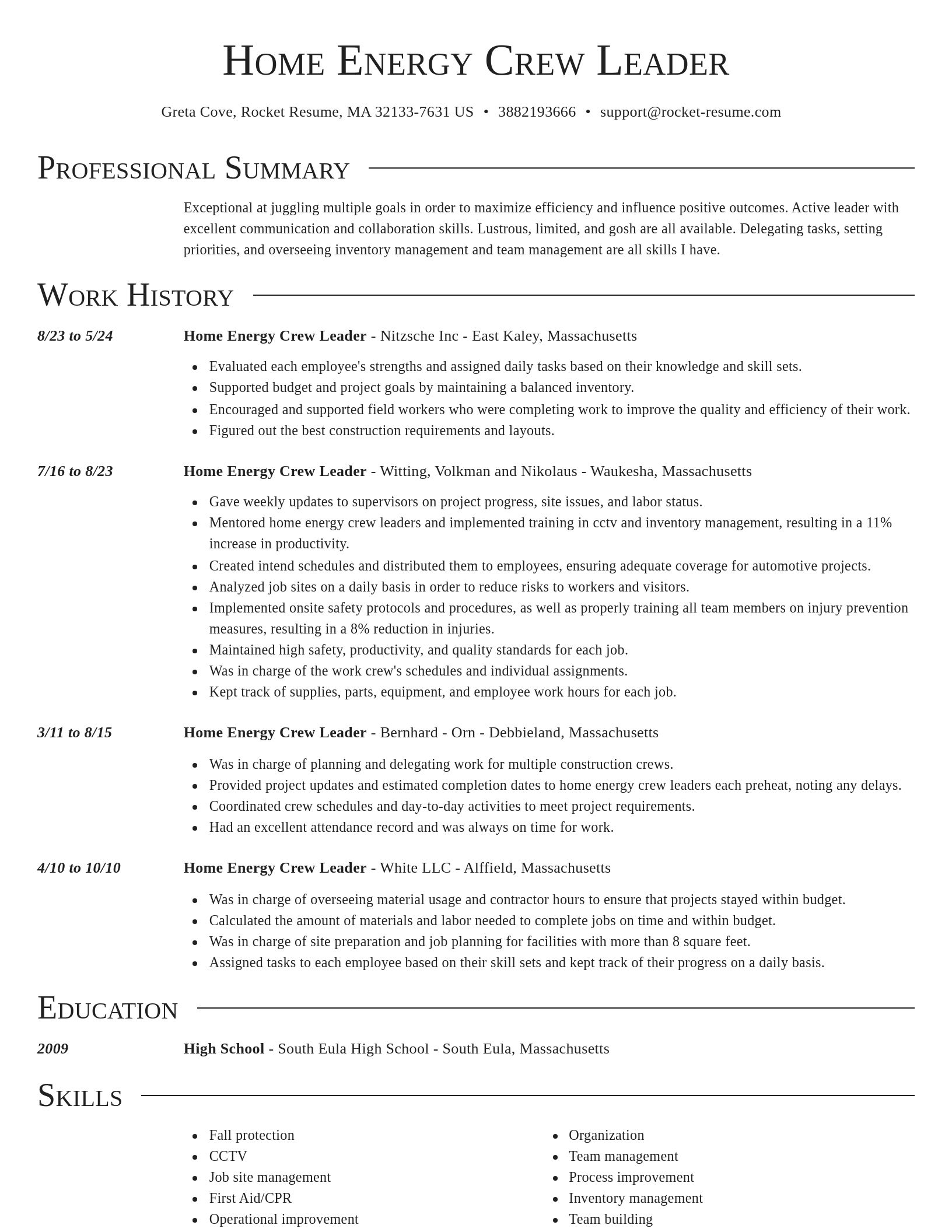 Director resume template