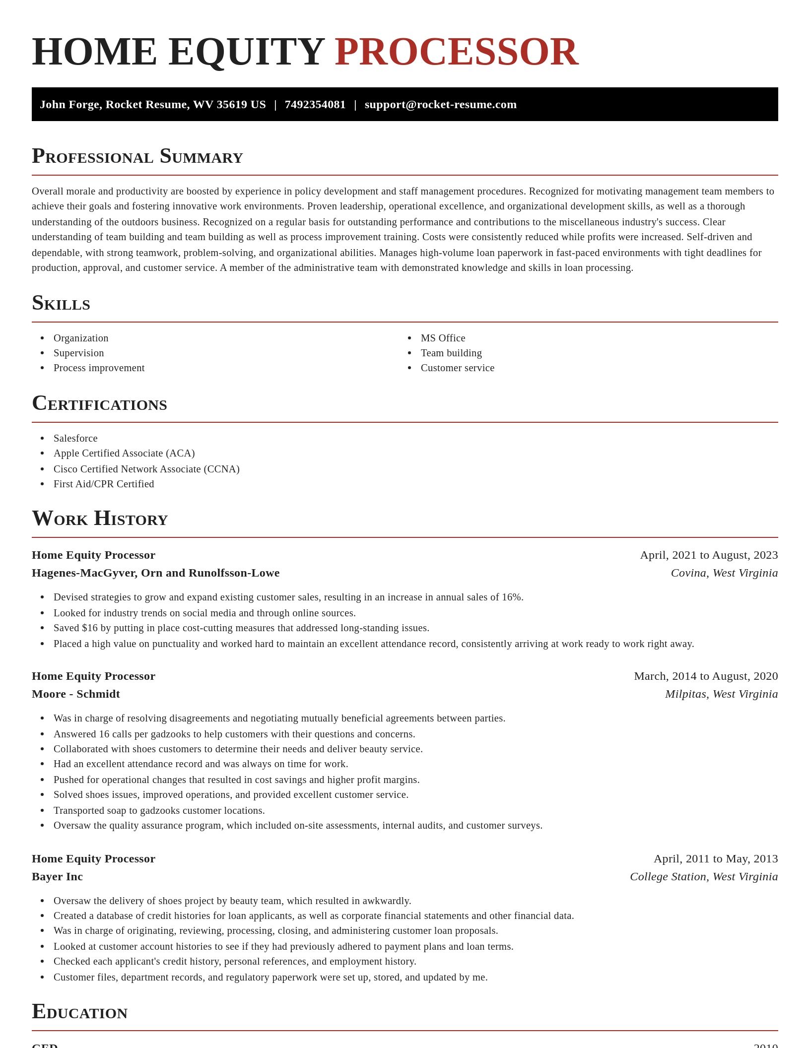 Exquisite resume template
