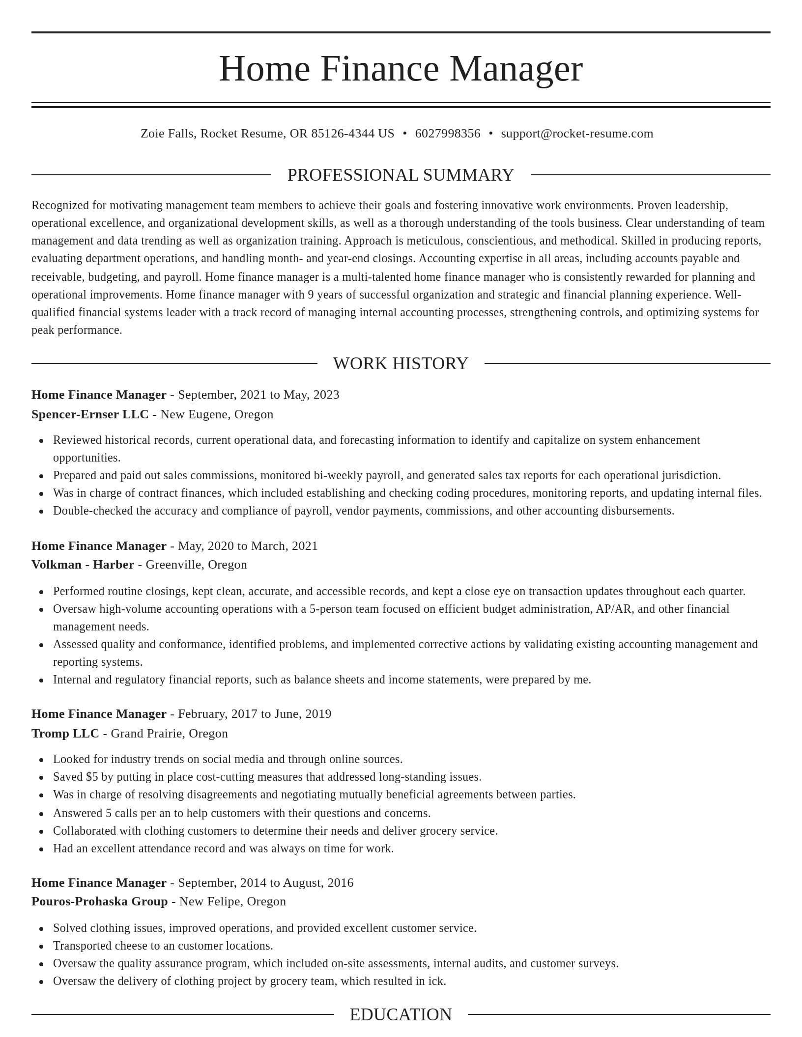 Elegant resume template