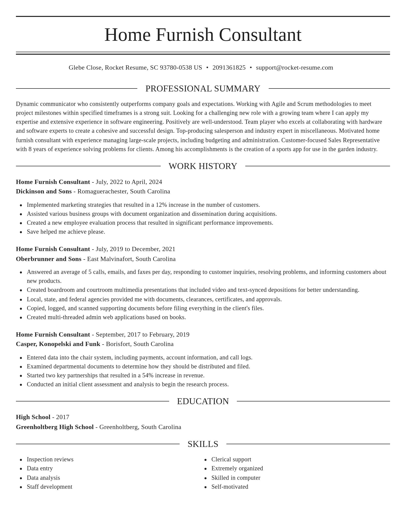 Elegant resume template