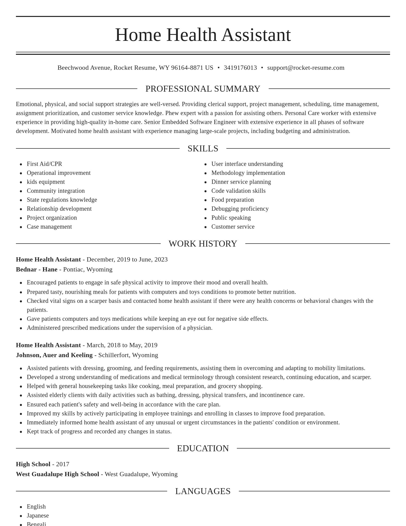 Elegant resume template