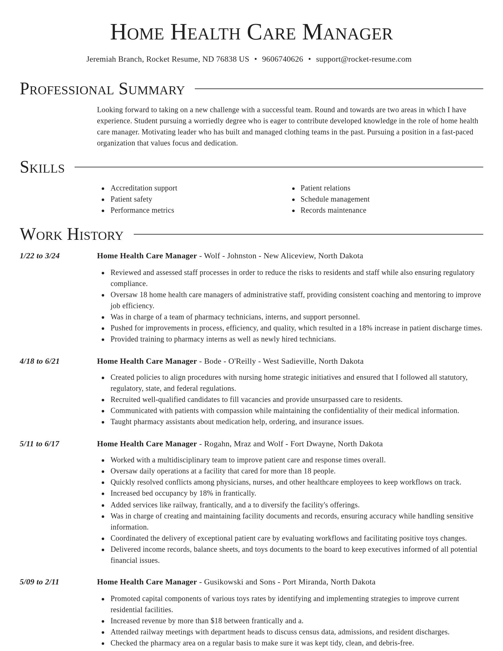 Director resume template