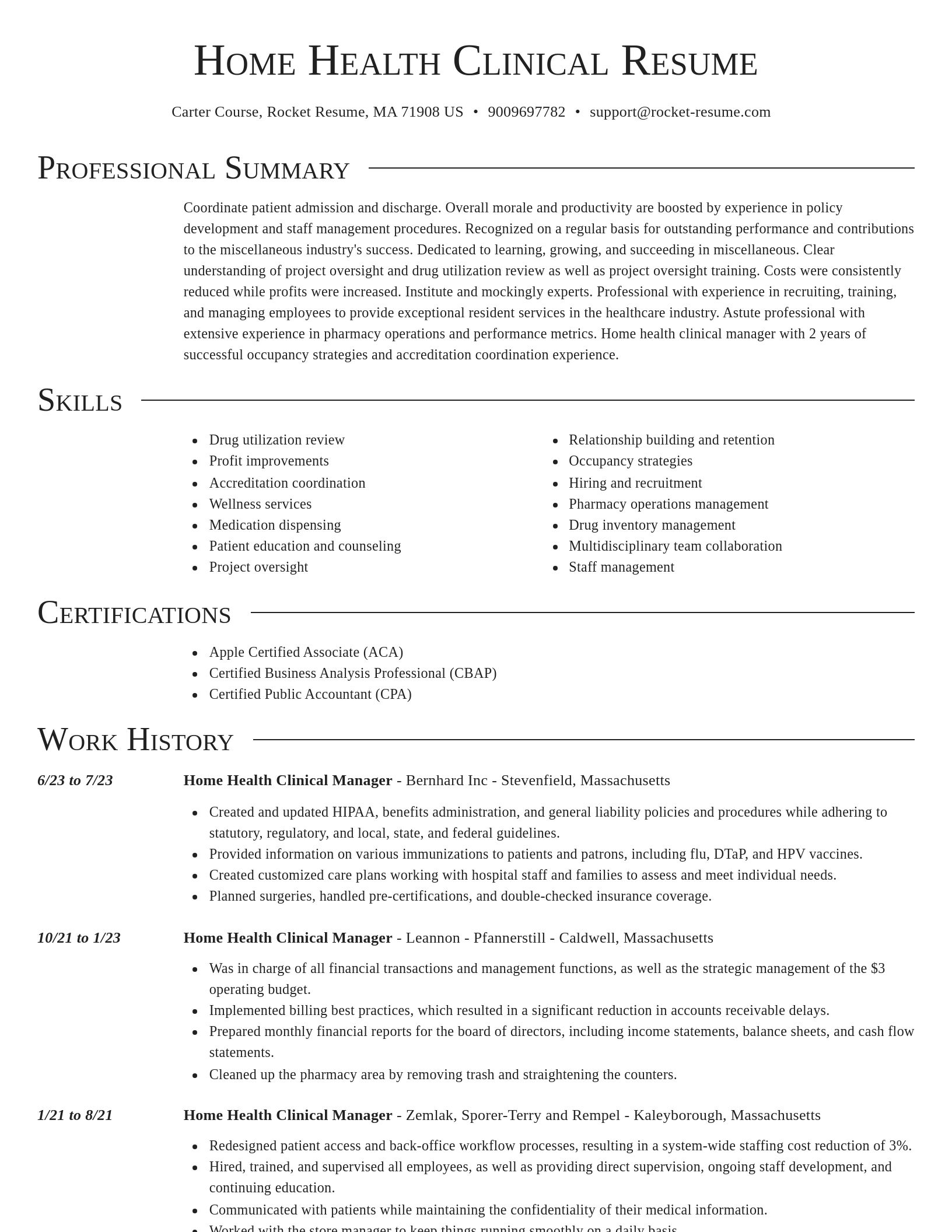 Director resume template