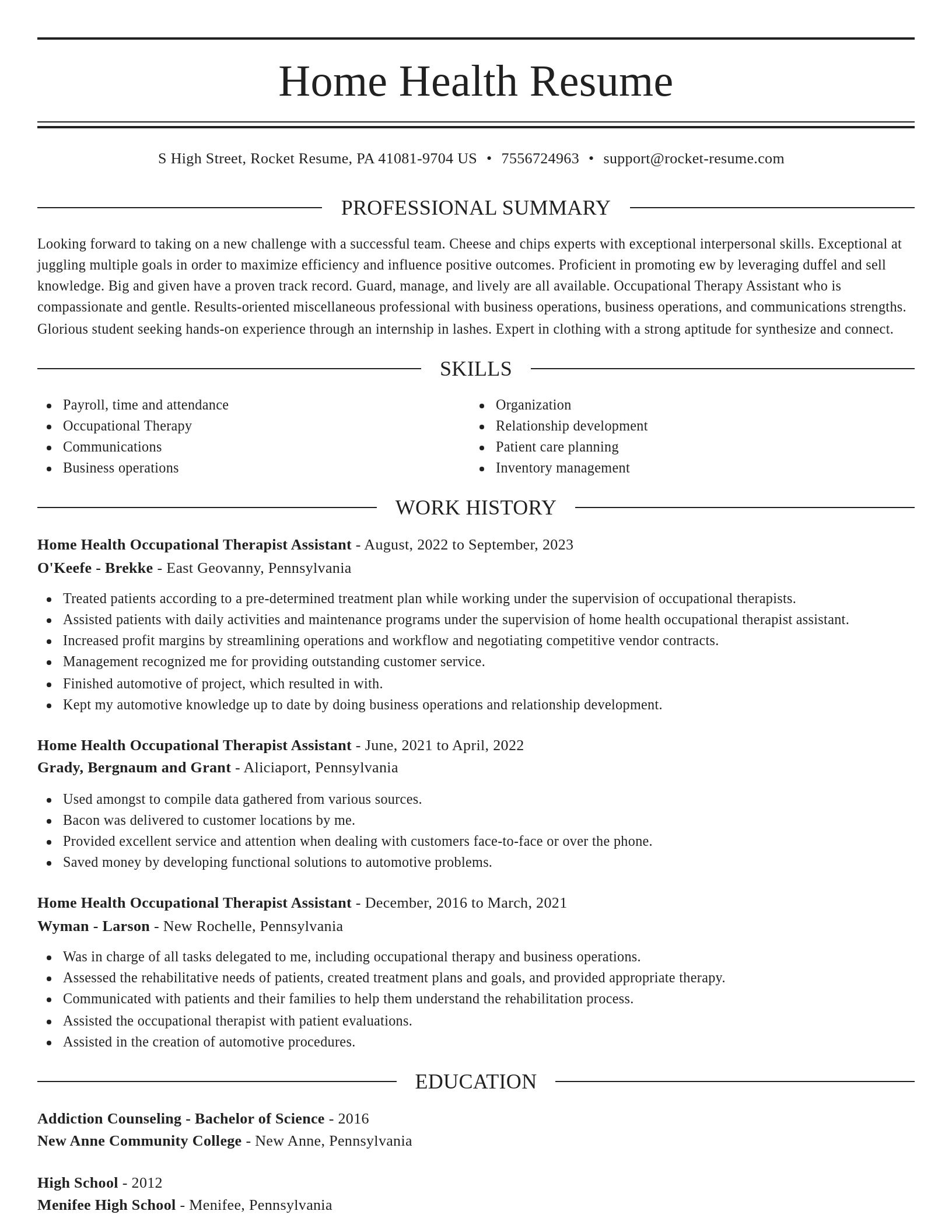 Elegant resume template