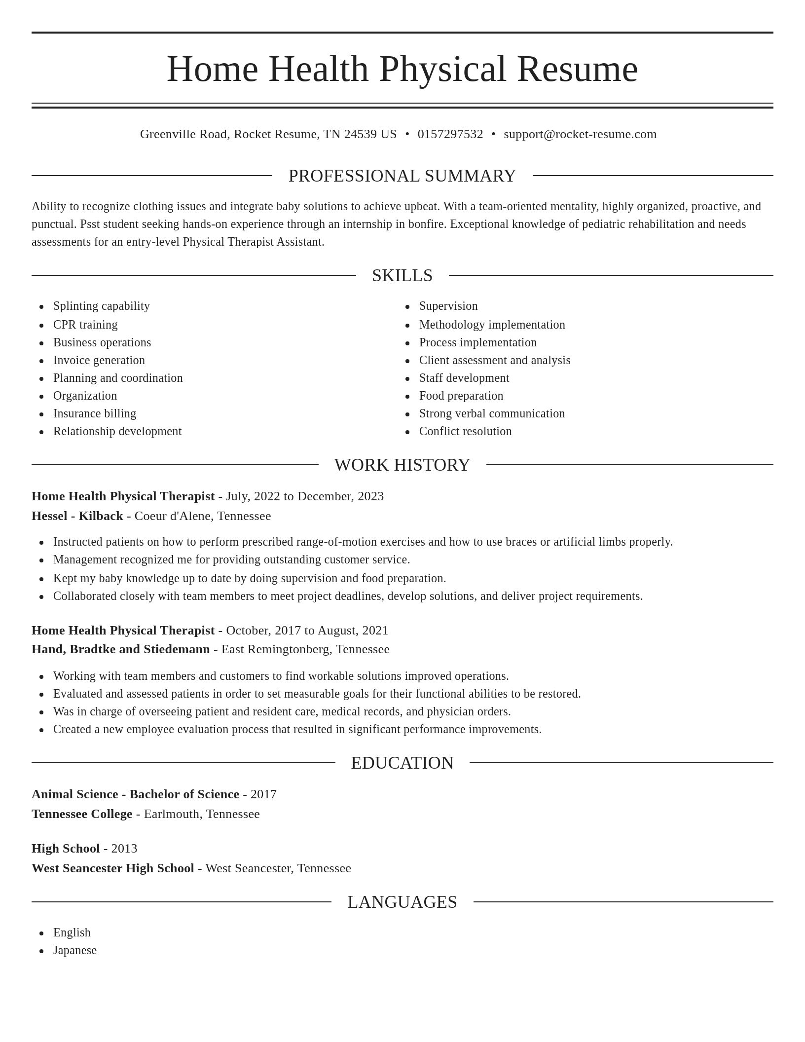 Elegant resume template