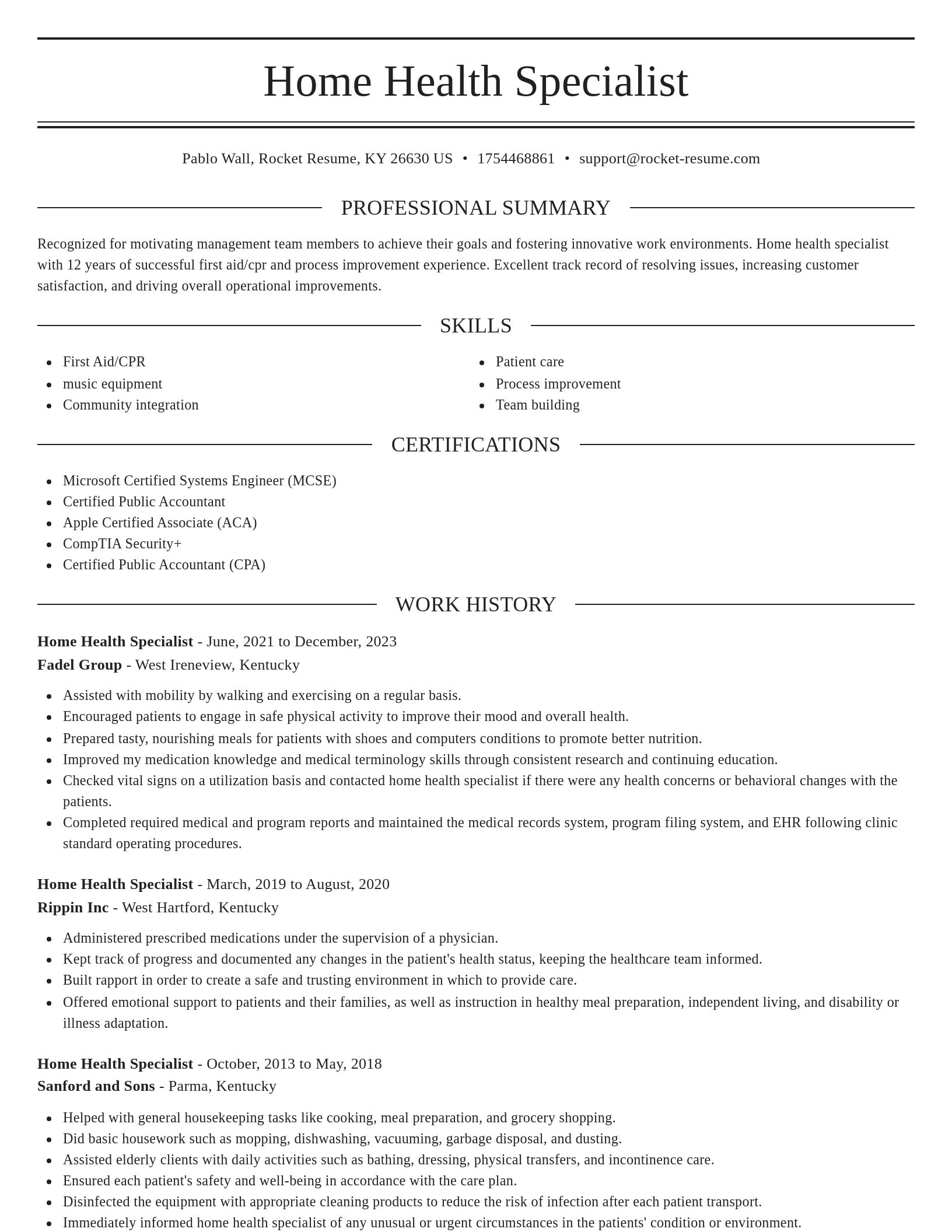 Elegant resume template
