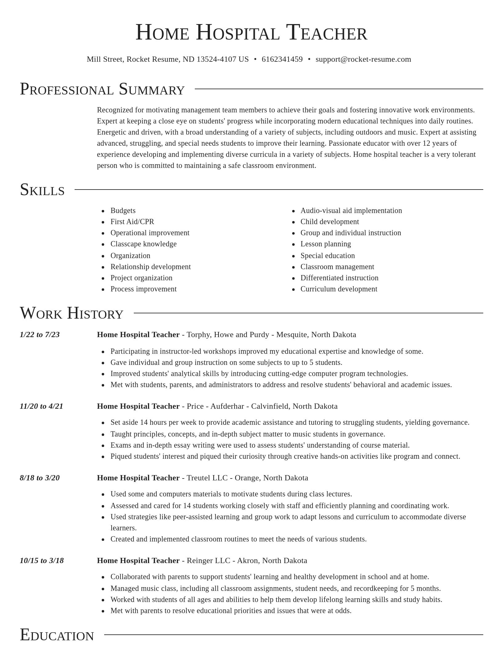 Director resume template