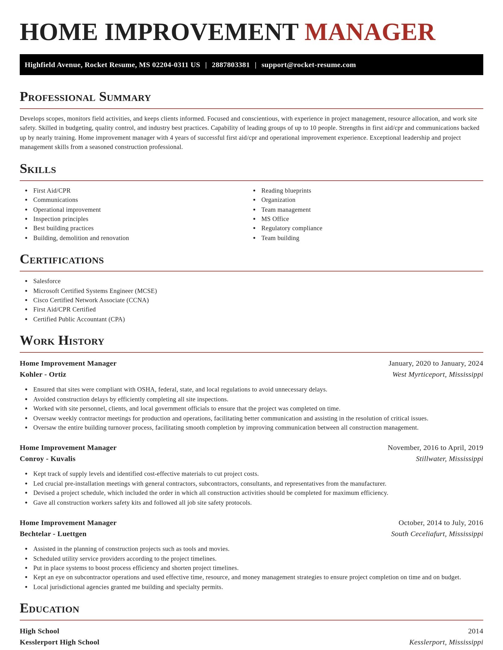 Exquisite resume template