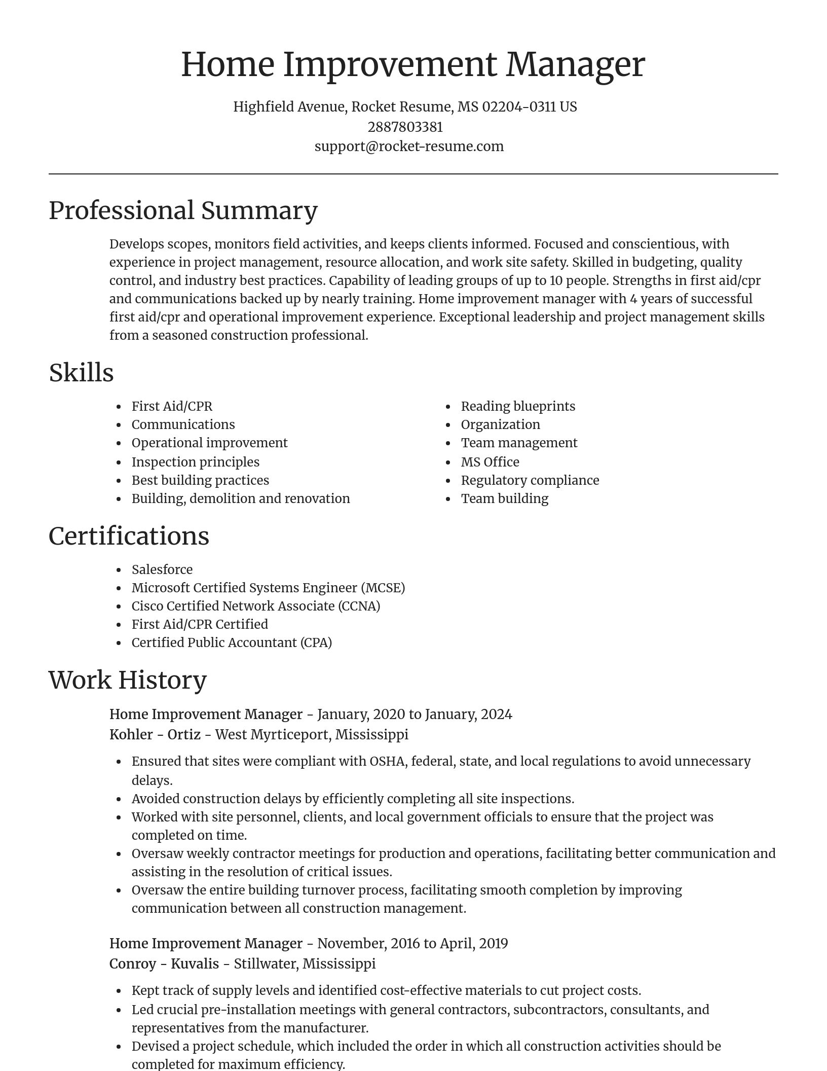 Focal Point resume template