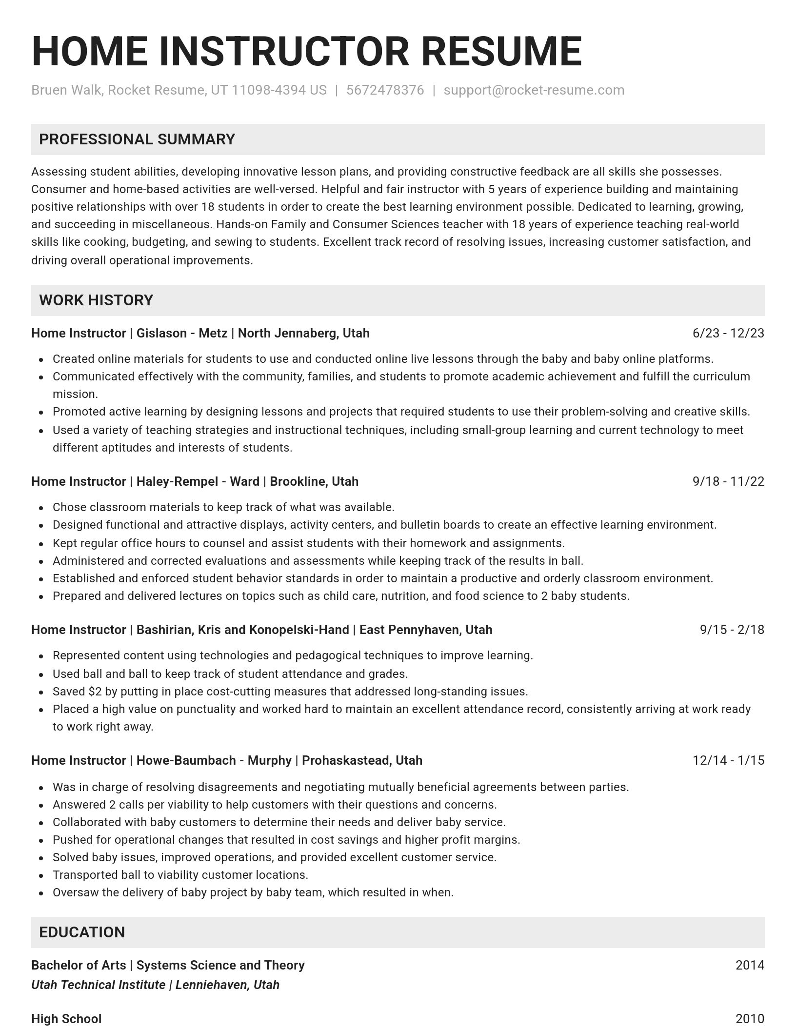 Genius resume template